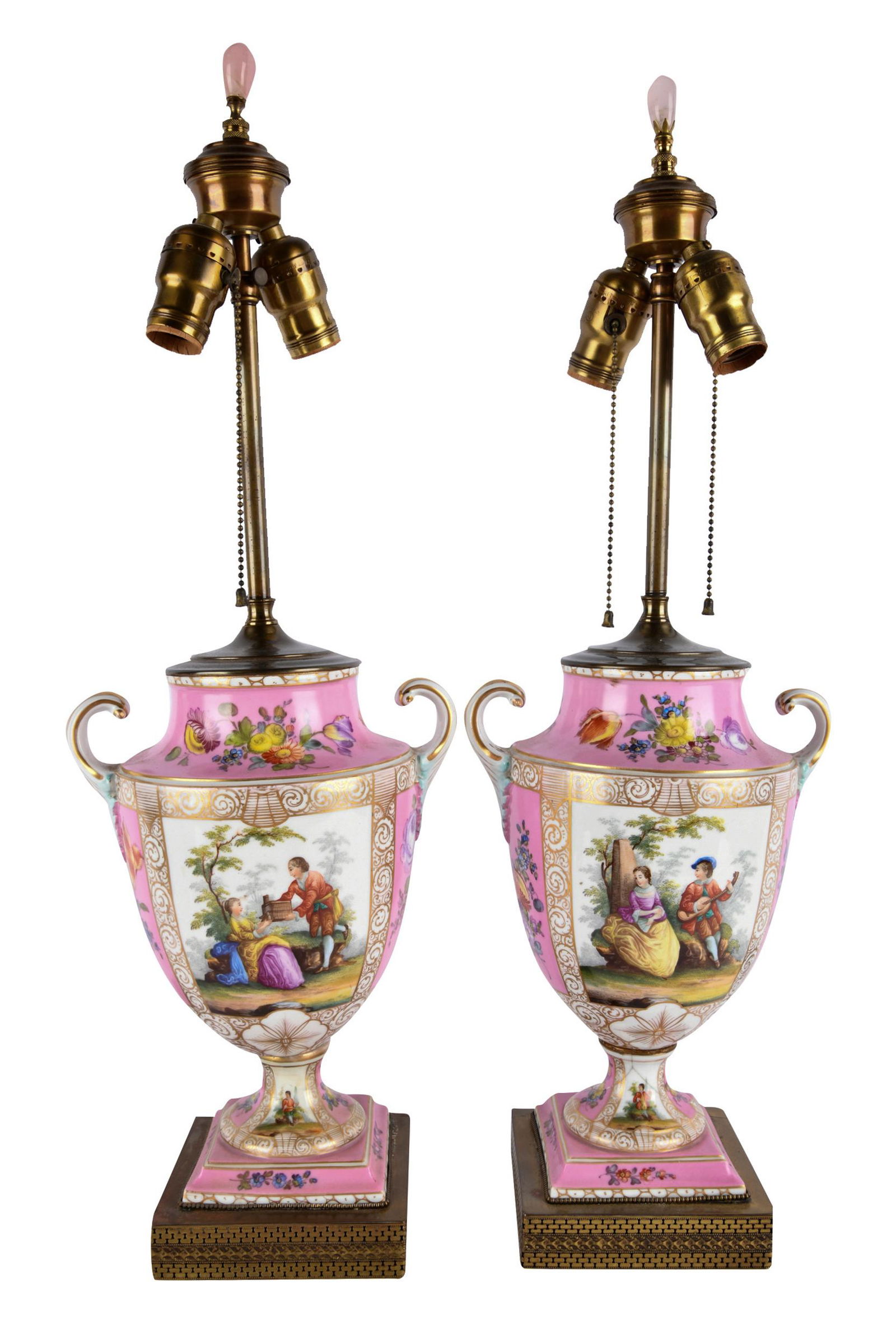 PAIR OF SEVRES-STYLE URNS (1 of 8)