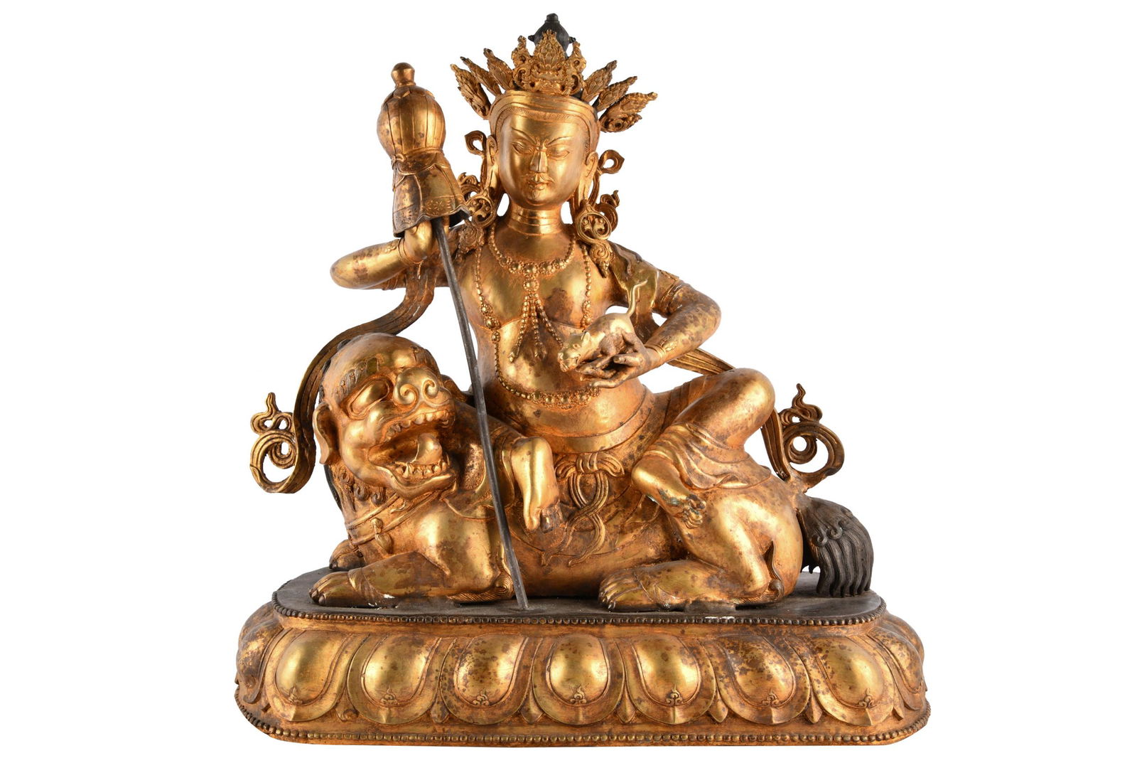 CHINESE GILT BRONZE DEITY (1 of 7)