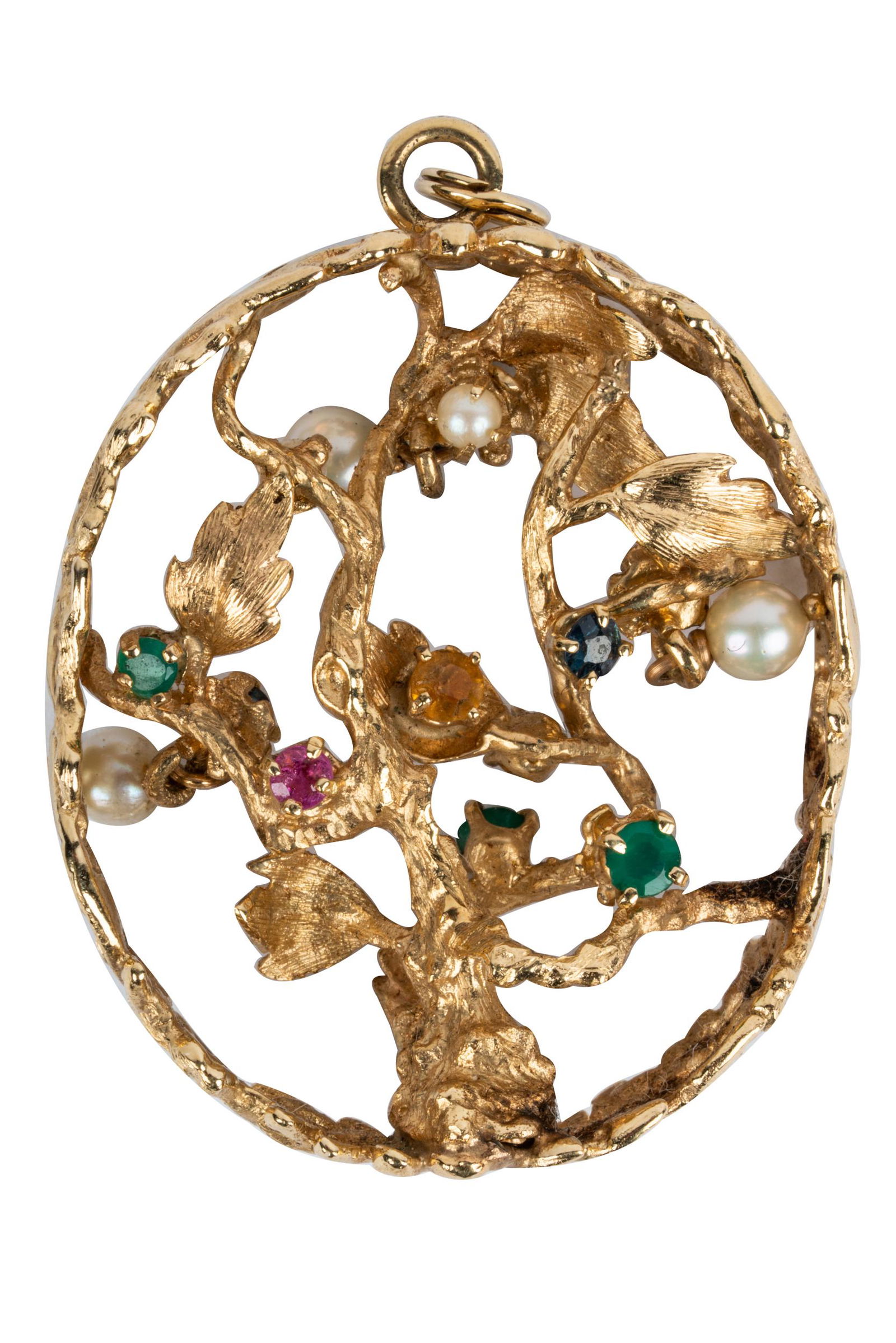 14 KARAT YELLOW GOLD & MULTI-GEM PENDANT (1 of 8)
