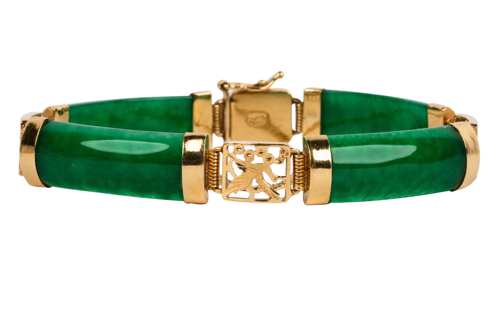 18 KARAT YELLOW GOLD & DYED QUARTZ BRACELET (1 of 9)