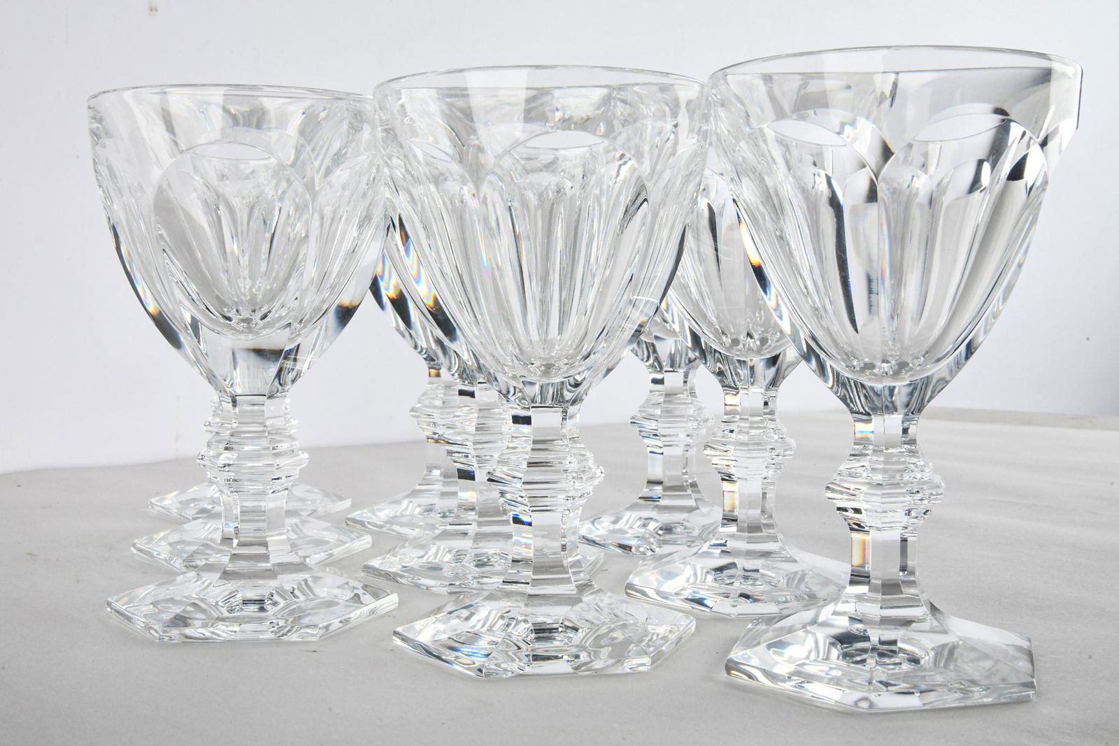 NINE BACCARAT CRYSTAL GOBLETS (1 of 6)