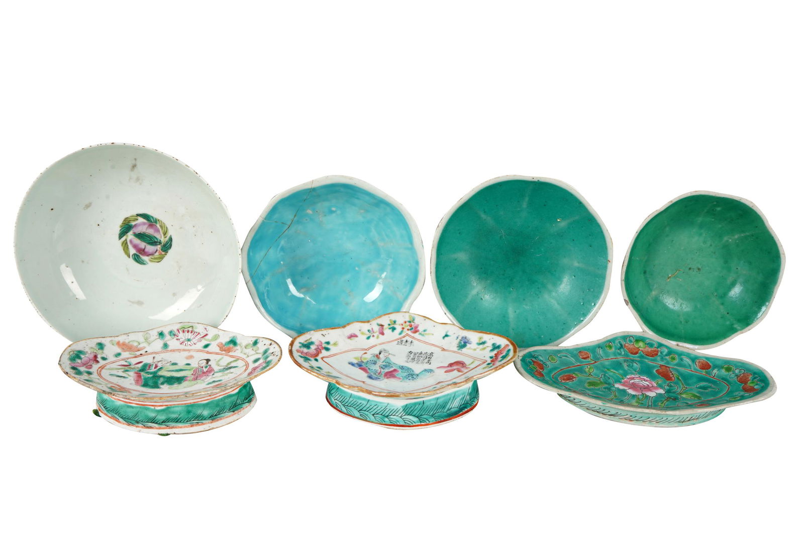 COLLECTION OF SEVEN CHINESE PORCELAIN DISHES (1 of 13)