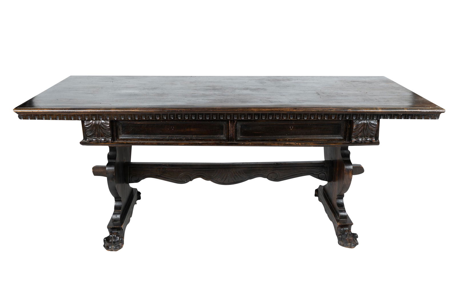 RENAISSANCE STYLE CARVED WOOD TABLE (1 of 12)