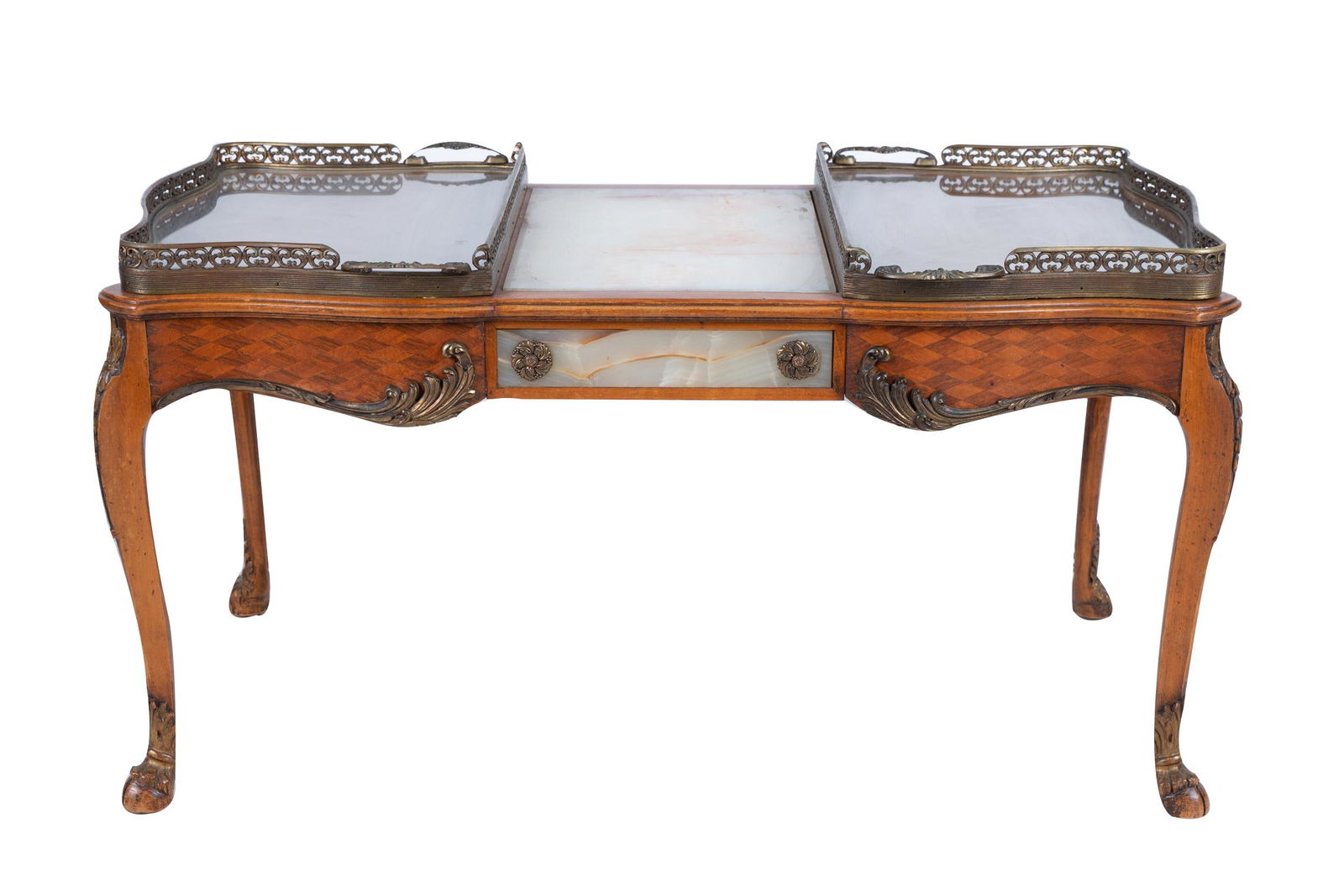 LOUIS XV STYLE ONYX-INSET TABLE (1 of 10)