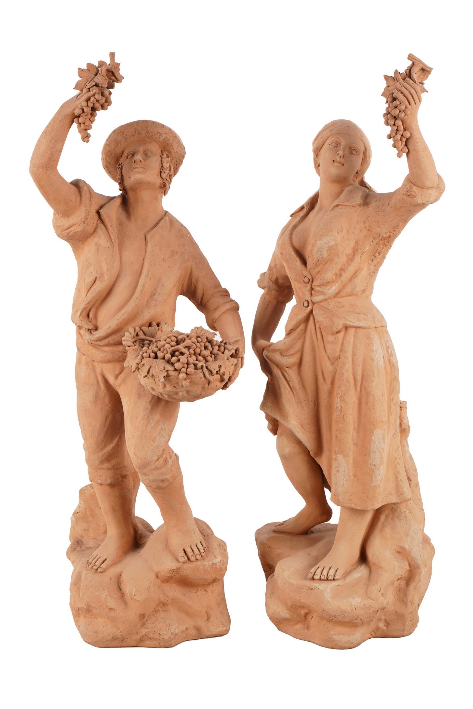 TWO TERRACOTTA FIGURES (1 of 13)