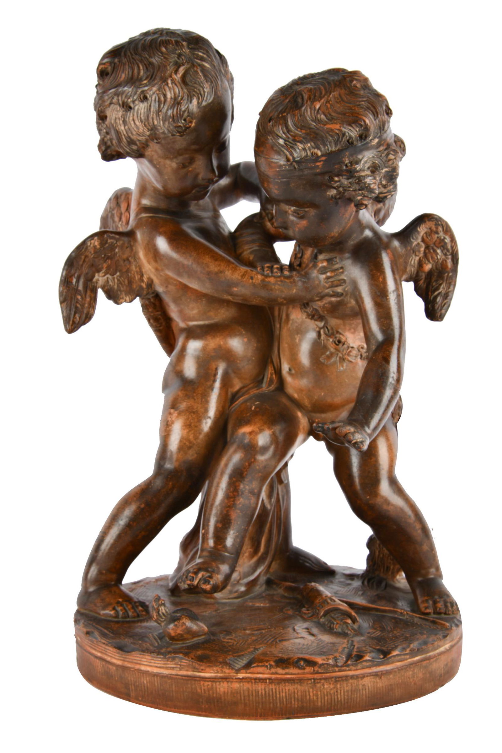 AFTER E.M. FALCONET: TERRACOTTA FIGURAL GROUP (1 of 8)