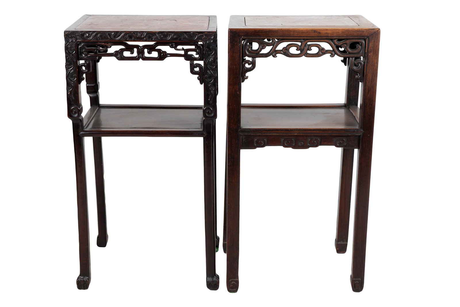 TWO CHINESE CARVED WOOD STANDS (1 of 12)