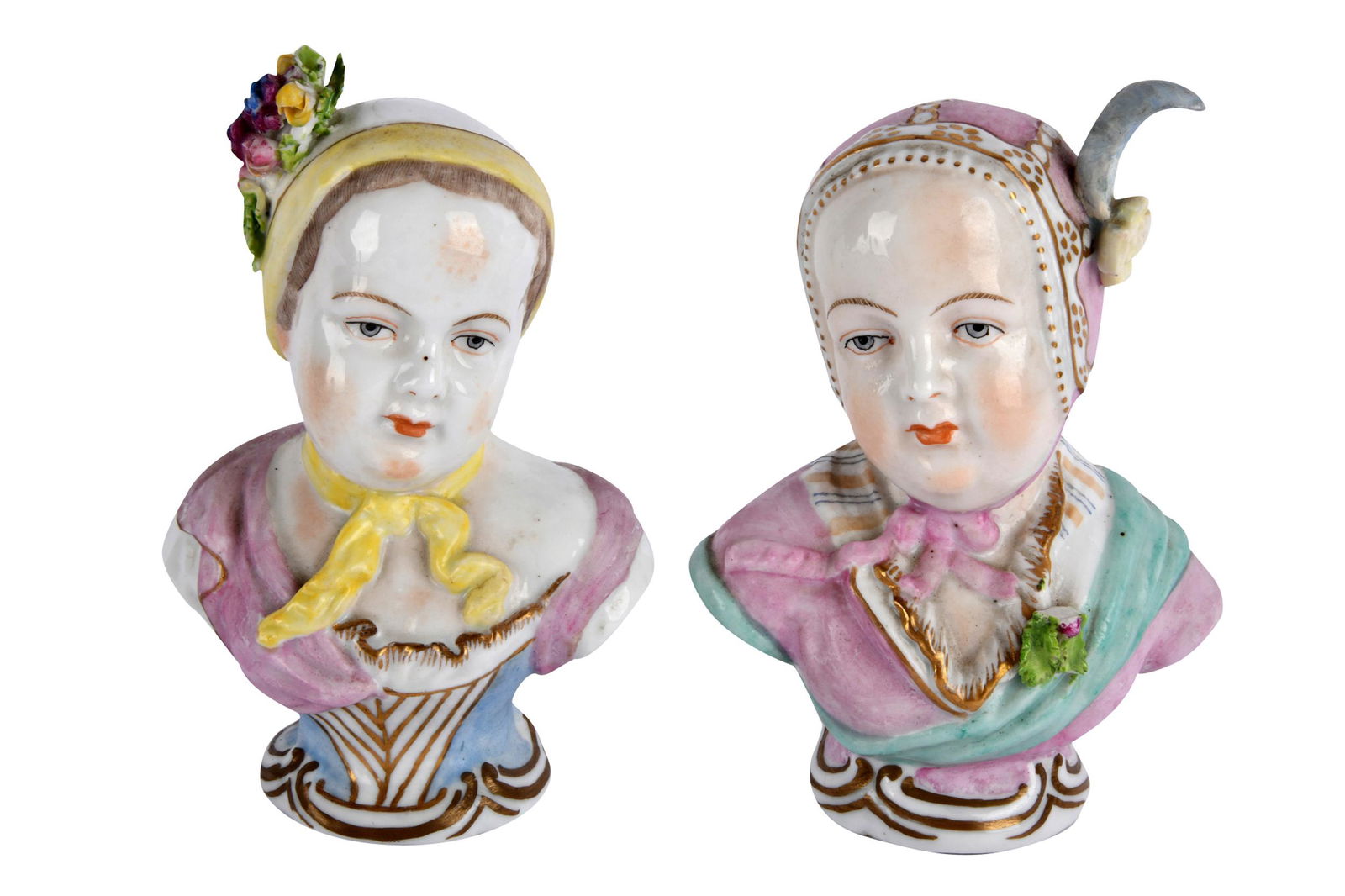 TWO CONTINENTAL PORCELAIN BUSTS (1 of 8)