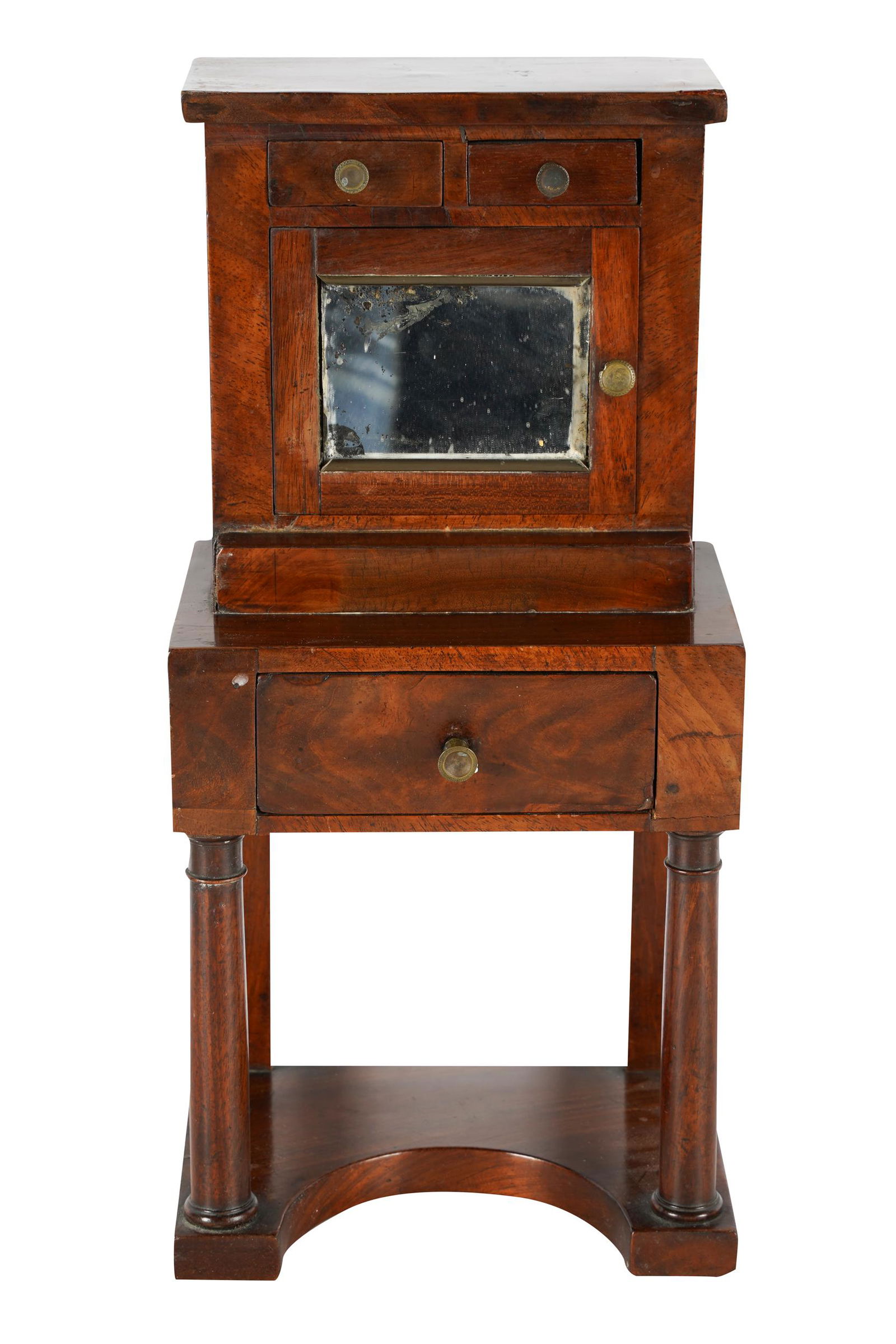 DIMINUTIVE AMERICAN LATE CLASSICAL MAHOGANY CABINET (1 of 12)
