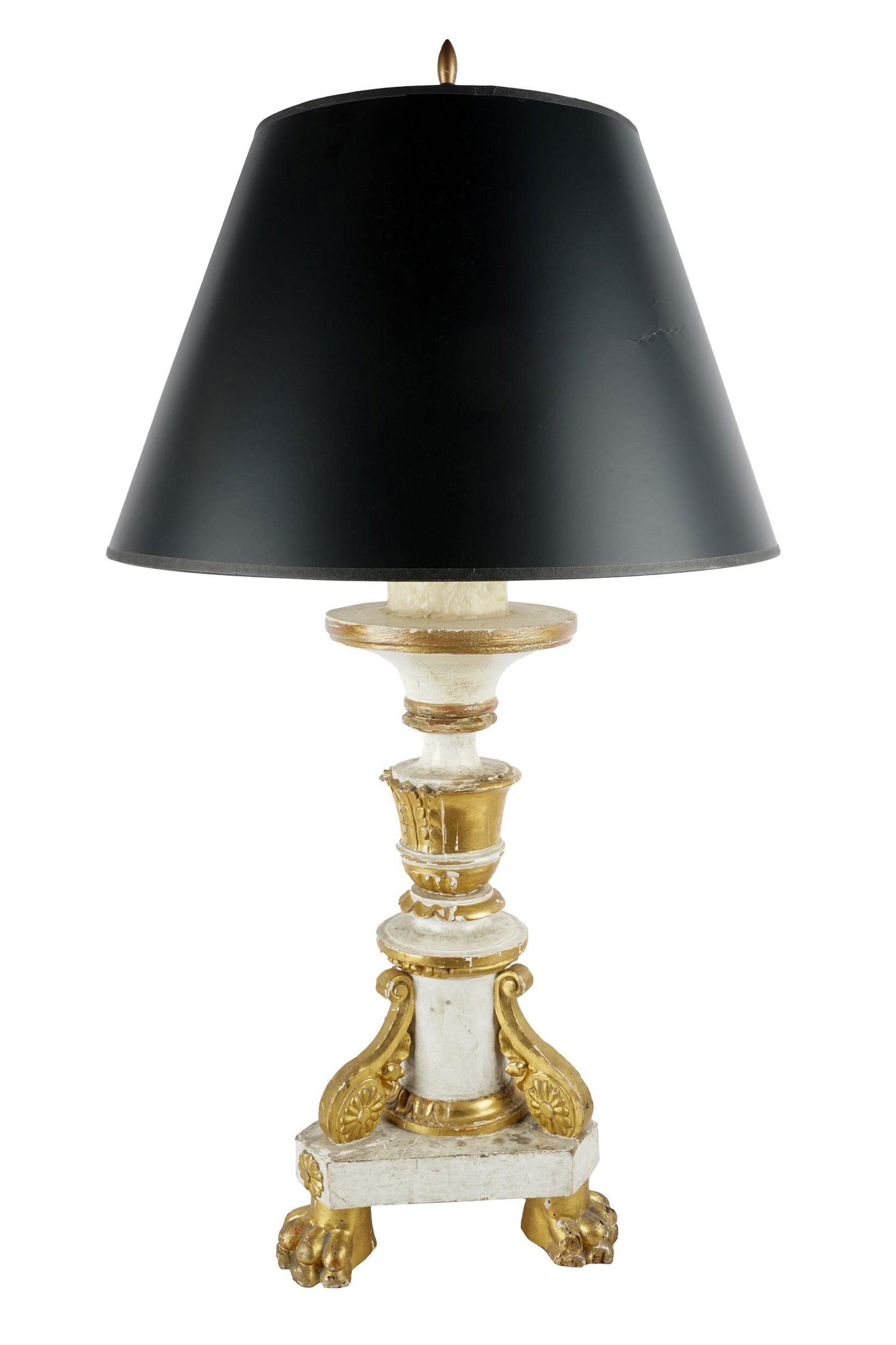 ITALIAN BAROQUE-STYLE PAINTED & GILTWOOD PRICKET (1 of 13)