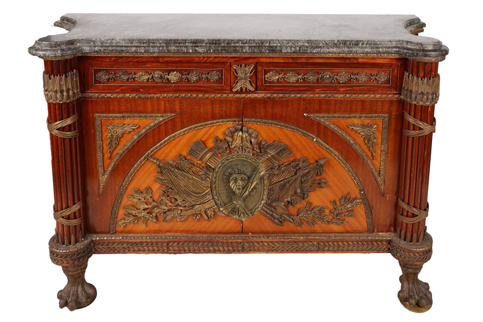 FRENCH EMPIRE STYLE MARBLE-TOP CABINET (1 of 15)