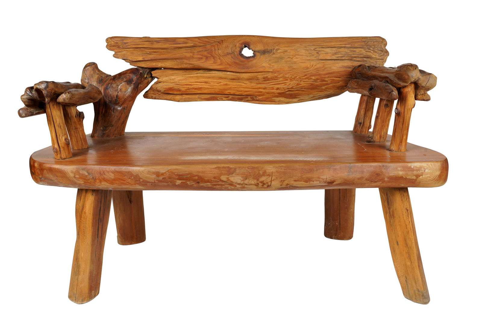 CARVED & ROOT WOOD BENCH (1 of 11)