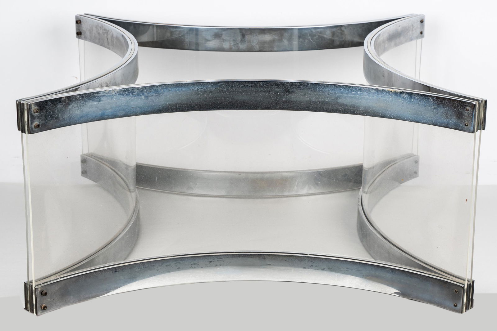 ACRYLIC & CHROME COFFEE TABLE BASE (1 of 12)