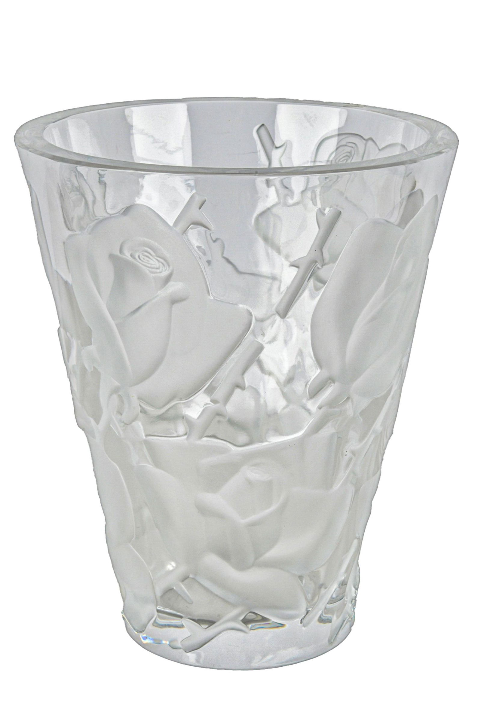 LALIQUE 'ISPAHAN ROSE' VASE (1 of 5)