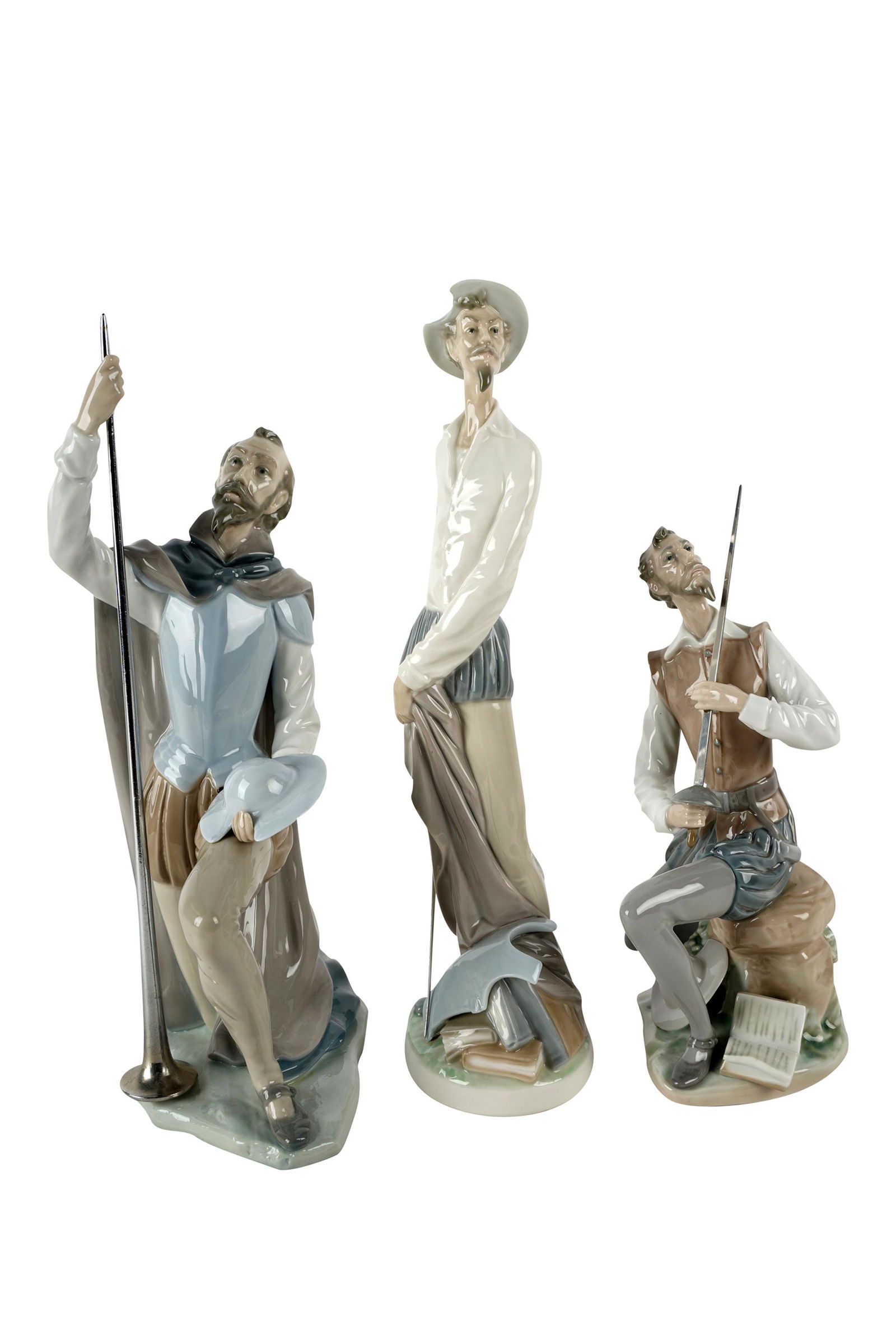 THREE LLADRO PORCELAIN DON QUIXOTE FIGURES (1 of 12)