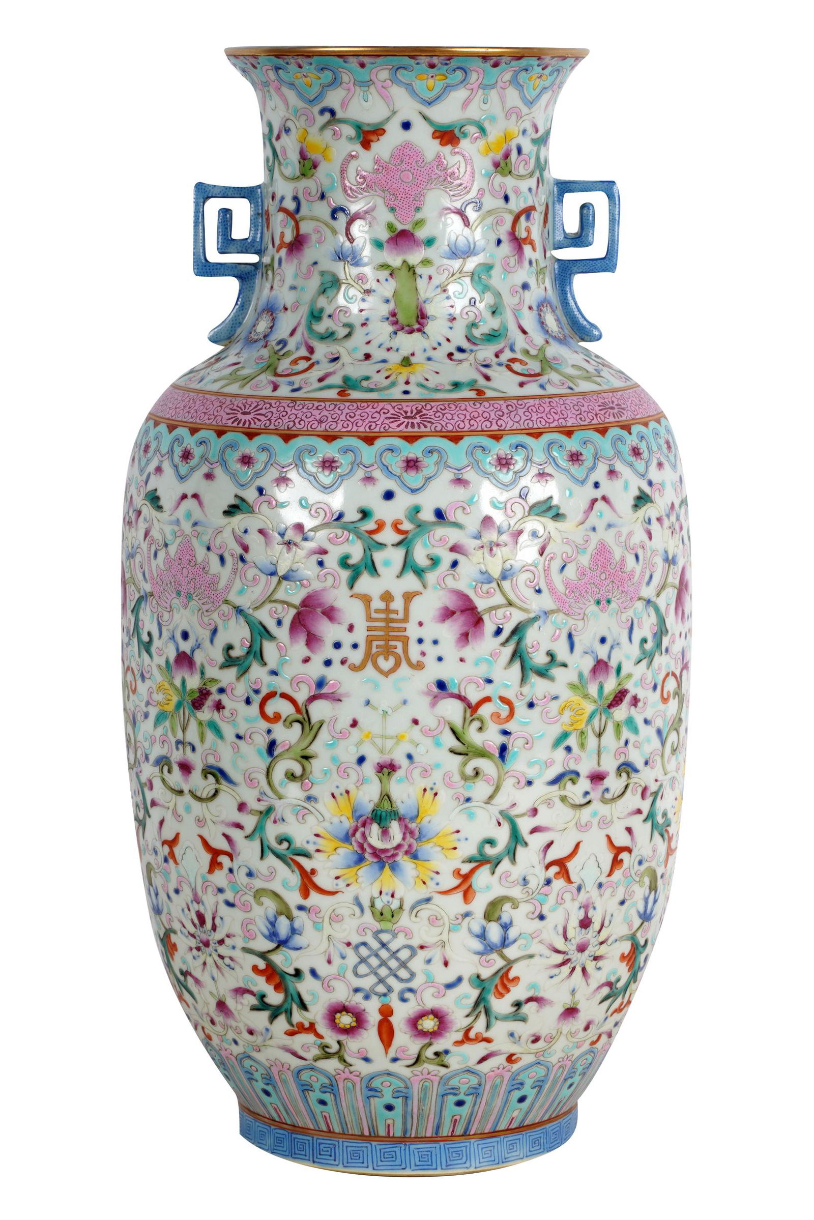 CHINESE POLYCHROMED PORCELAIN VASE (1 of 12)