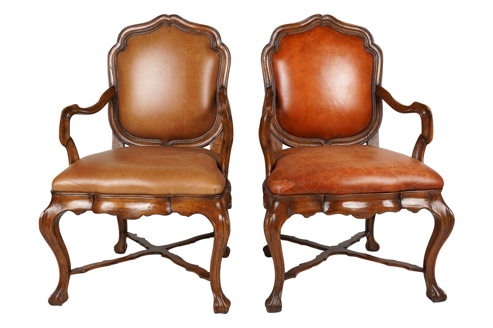 TWO THERIEN STUDIO CARVED WALNUT ARMCHAIRS (1 of 8)