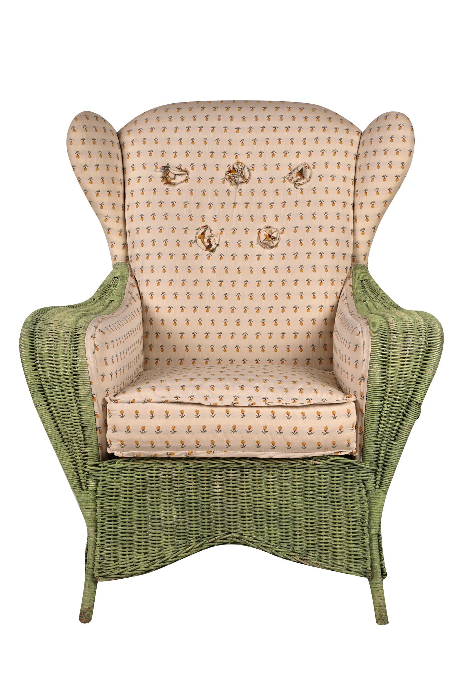 RICHARD MULLIGAN PAINTED WICKER WING CHAIR (1 of 10)