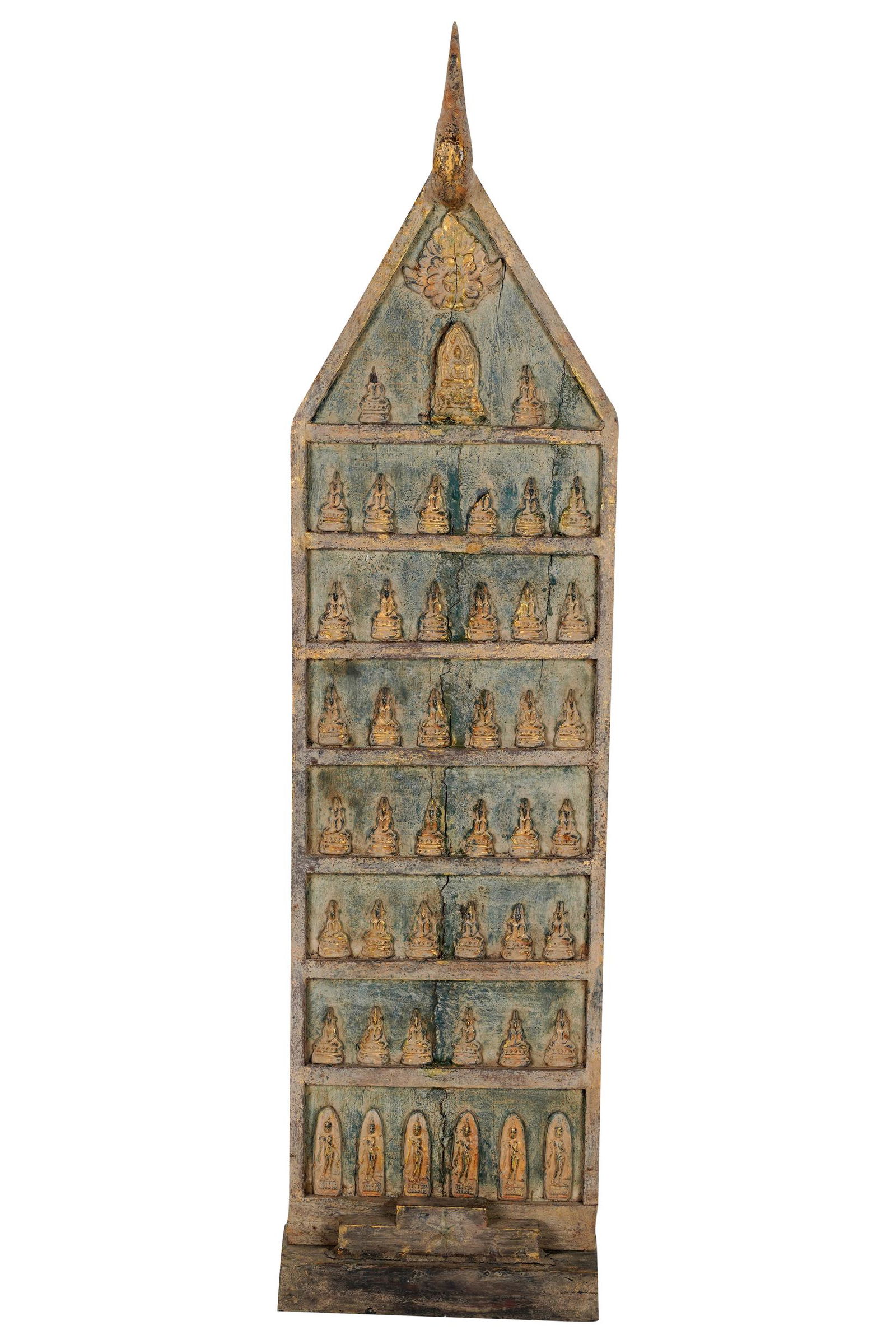 SOUTHEAST ASIAN CARVED, PAINTED & GILT PANEL (1 of 7)