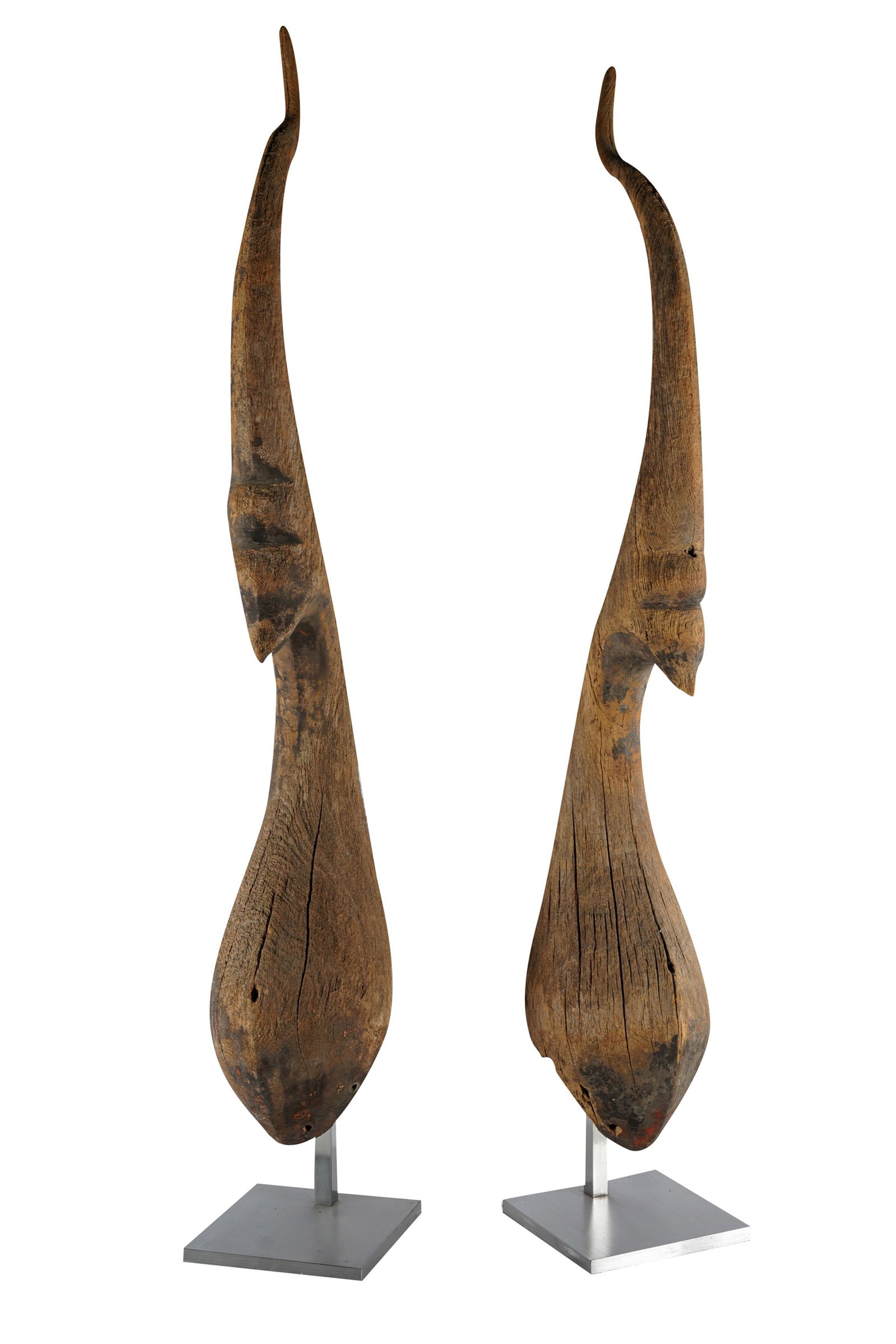 TWO PRIMITIVE WOOOD CARVINGS (1 of 15)