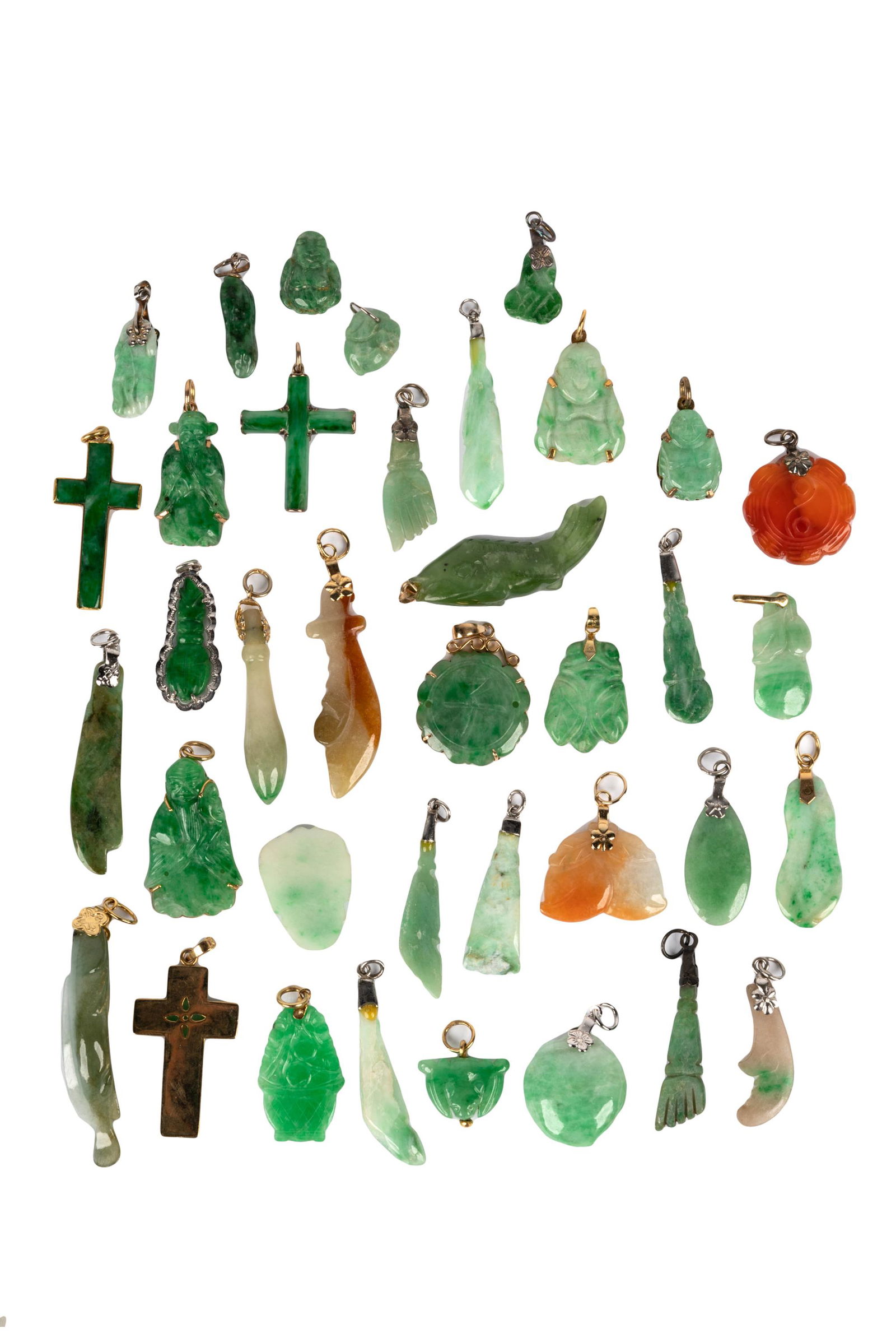 LOT OF JADE PENDANTS (1 of 15)