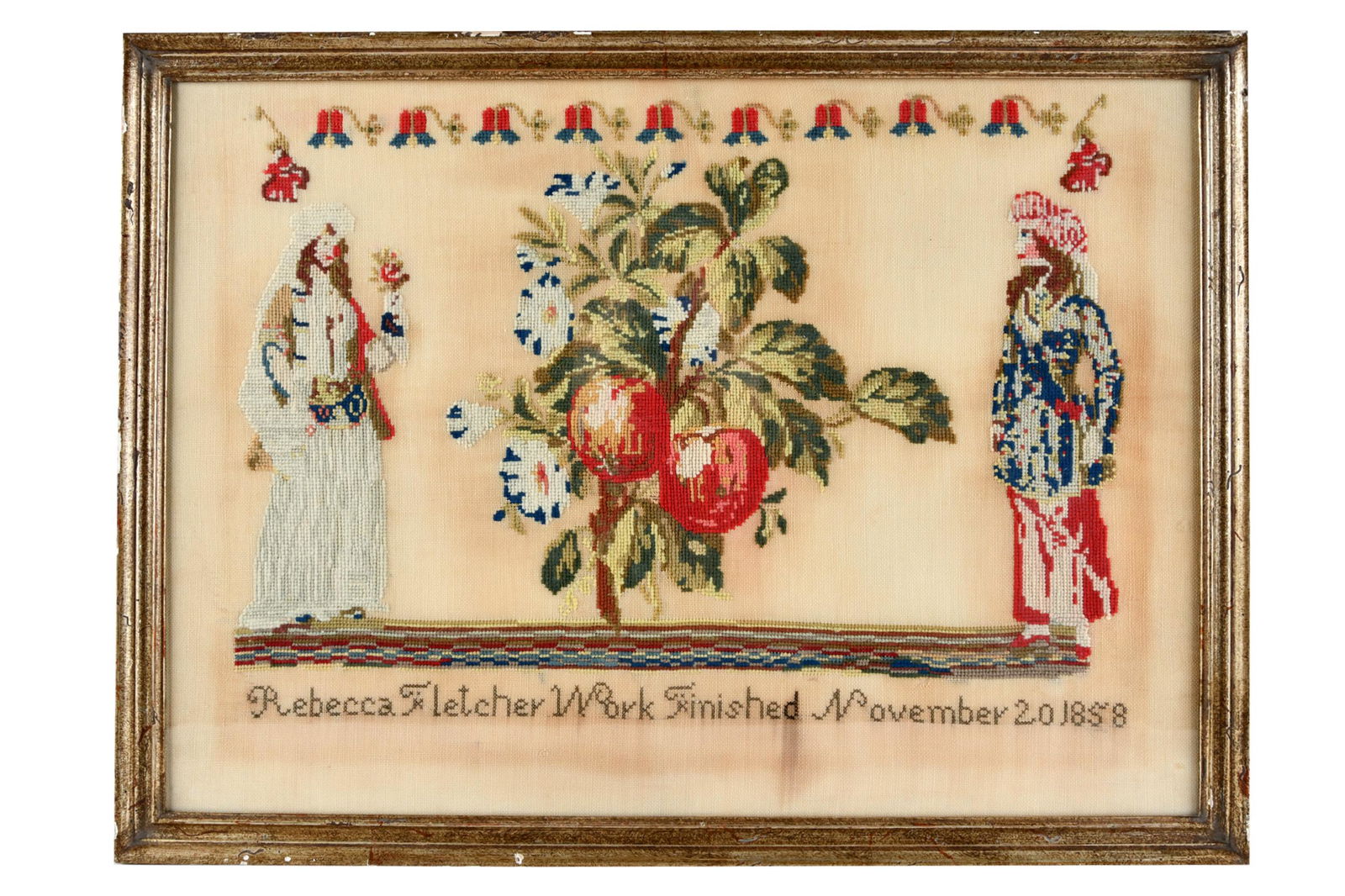VICTORIAN NEEDLEPOINT PANEL (1 of 10)