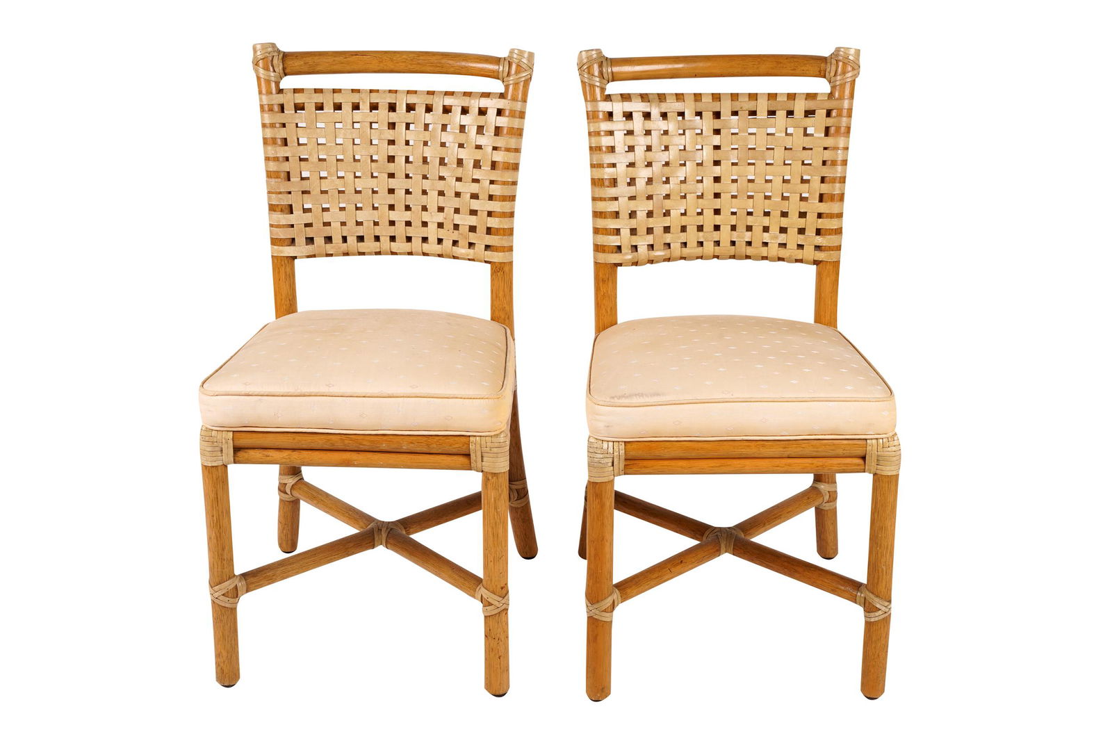 PAIR OF MCGUIRE RATTAN SIDE CHAIRS (1 of 11)