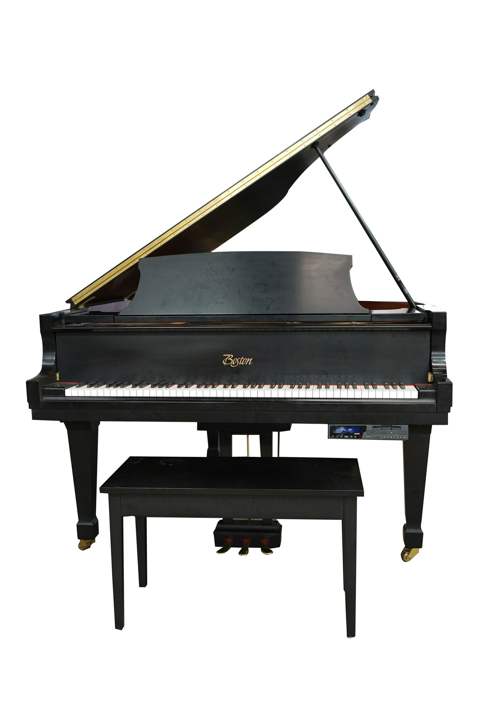 BOSTON EBONY CASE PIANO WITH BENCH (1 of 20)
