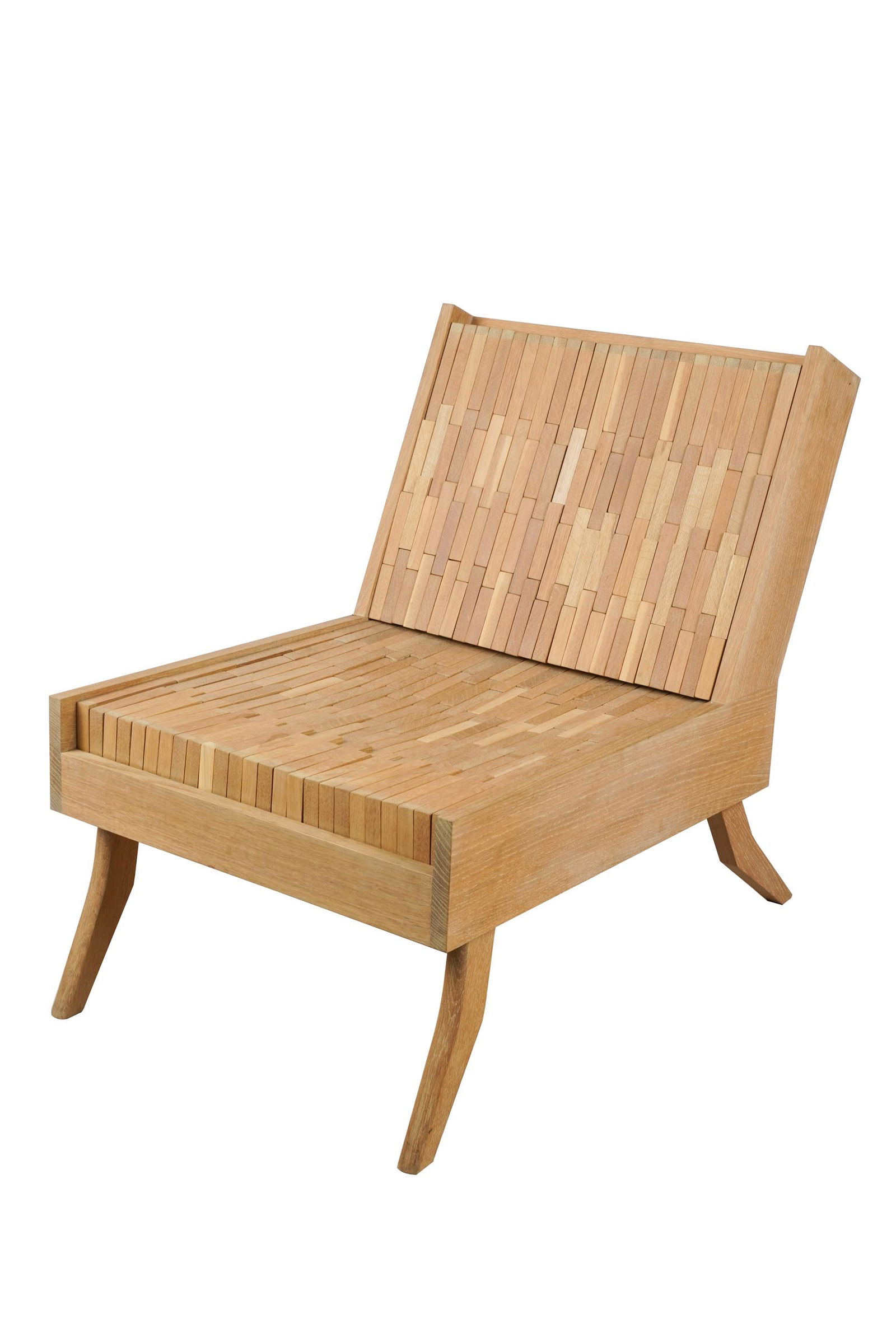 BLEACHED WOOD PUZZLE LOUNGE CHAIR (1 of 12)