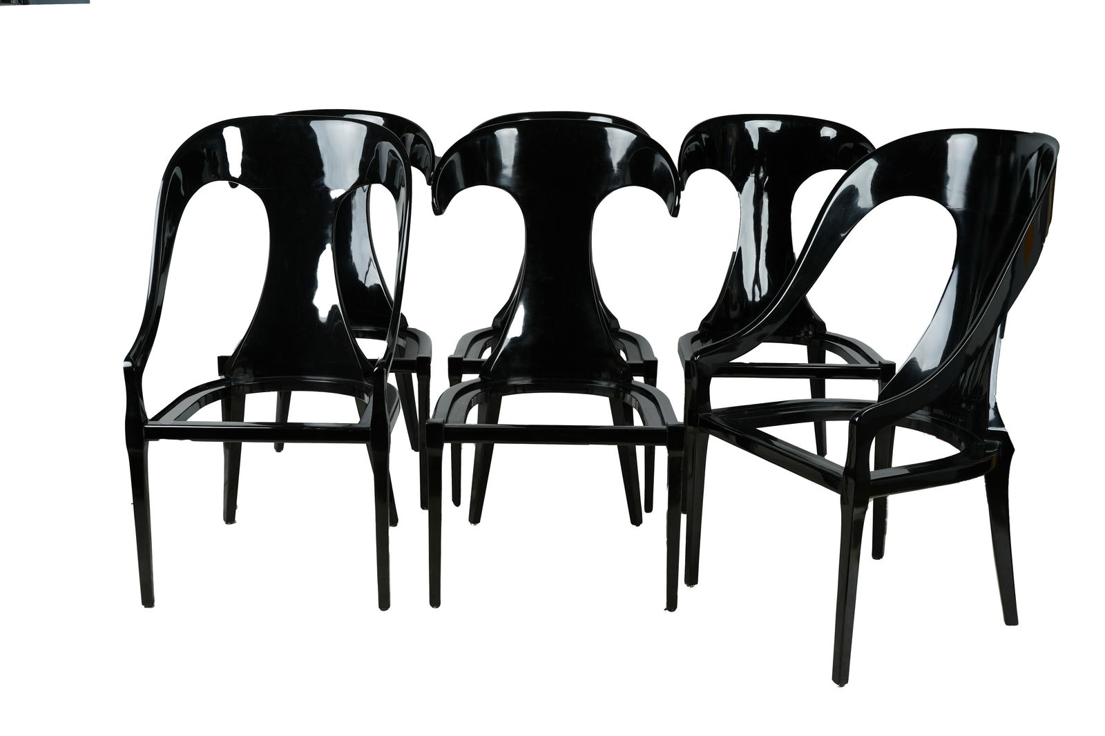 SIX 'SWAN' DINING CHAIR FRAMES (1 of 10)