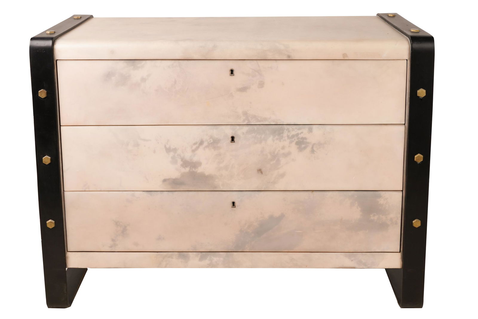 LACQUERED GOAT SKIN CHEST OF DRAWERS (1 of 9)