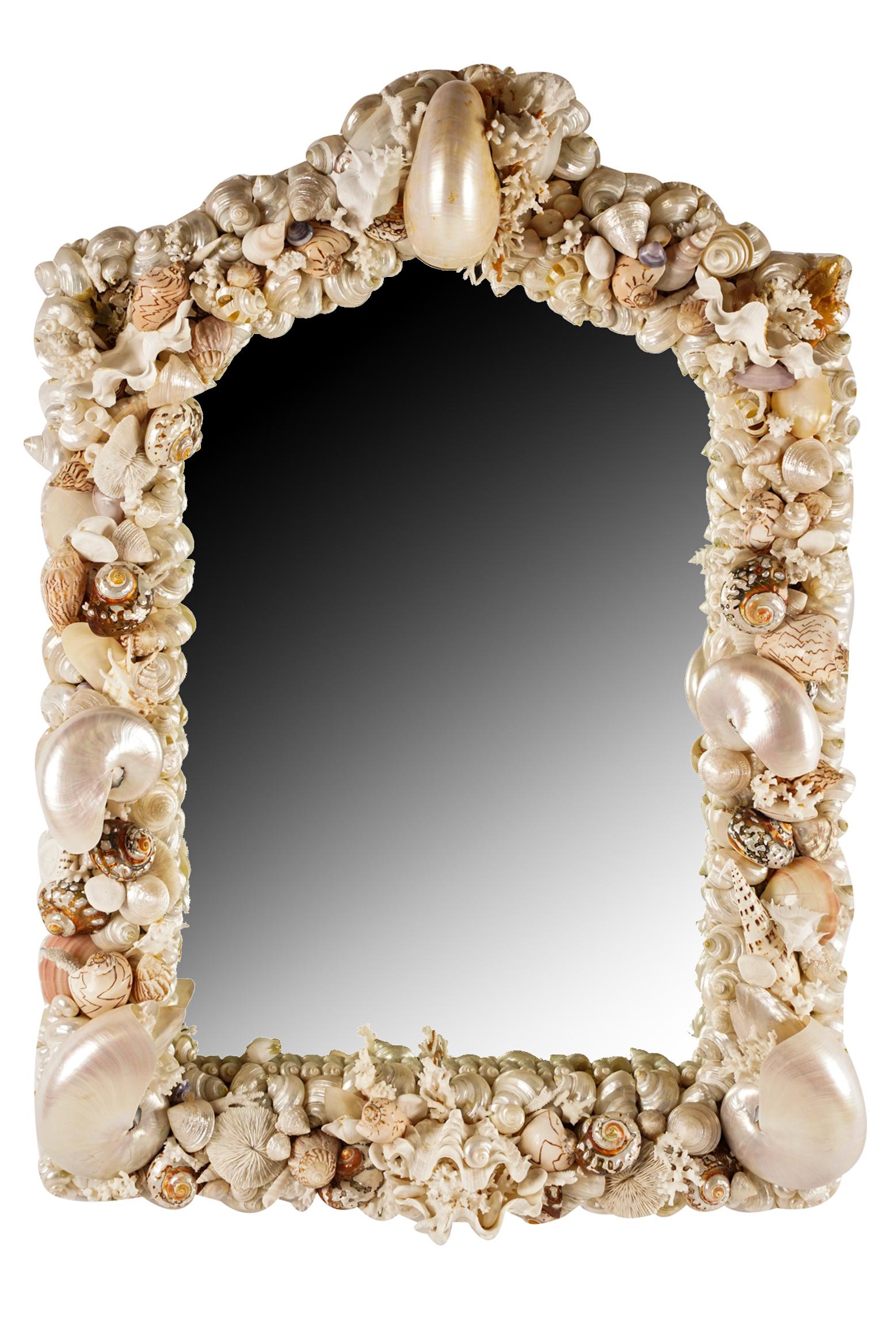 SHELL-ENCRUSTED WALL MIRROR (1 of 12)
