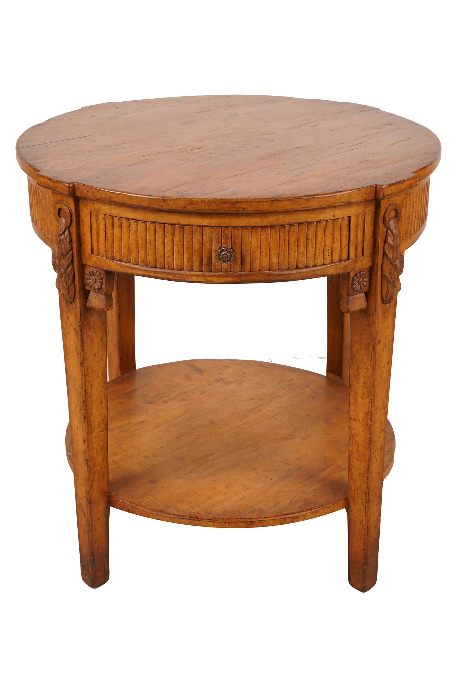NEOCLASSICAL STYLE FRUITWOOD GUERIDON (1 of 9)