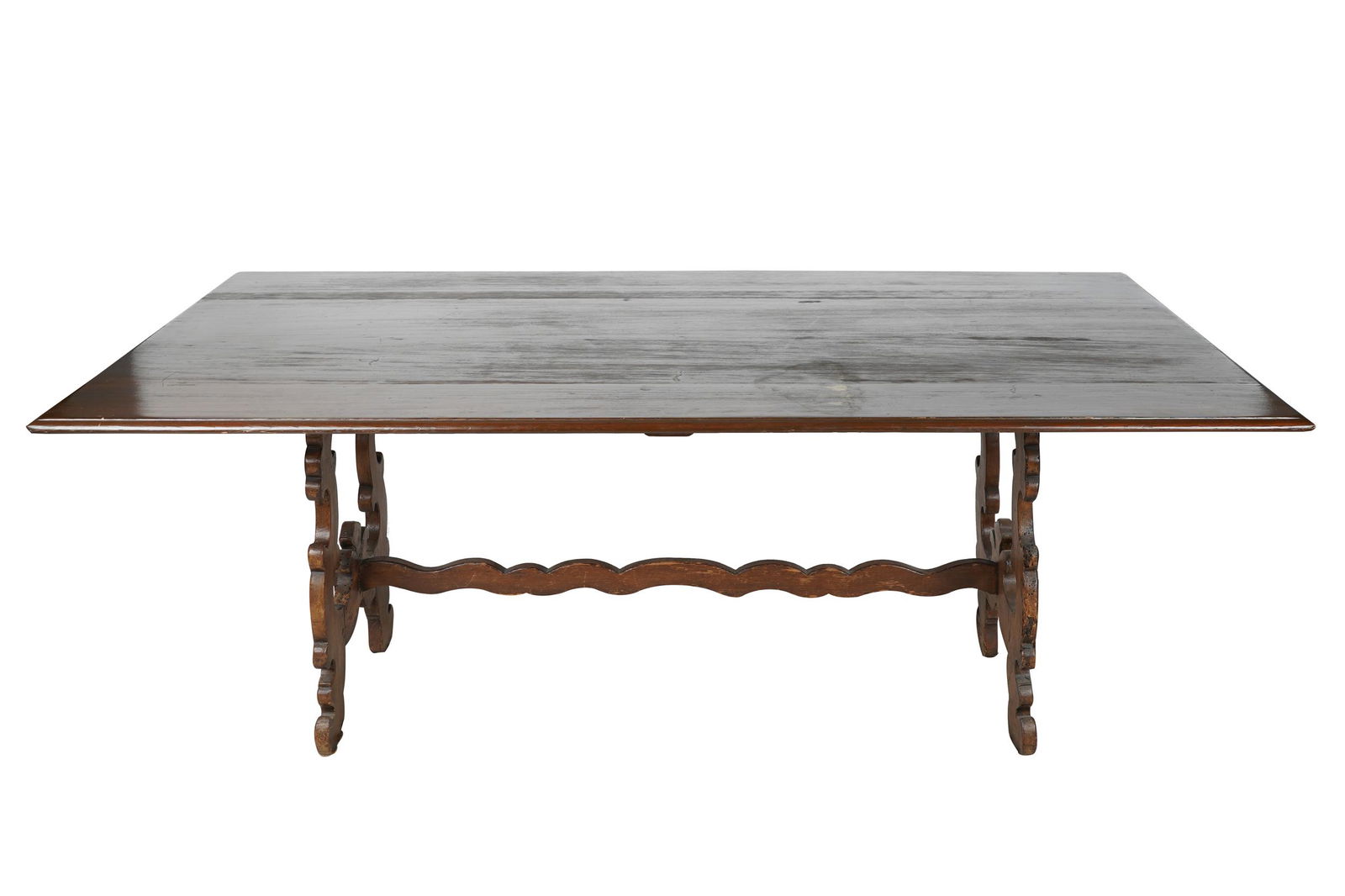 SPANISH BAROQUE STYLE WALNUT LIBRARY TABLE (1 of 9)
