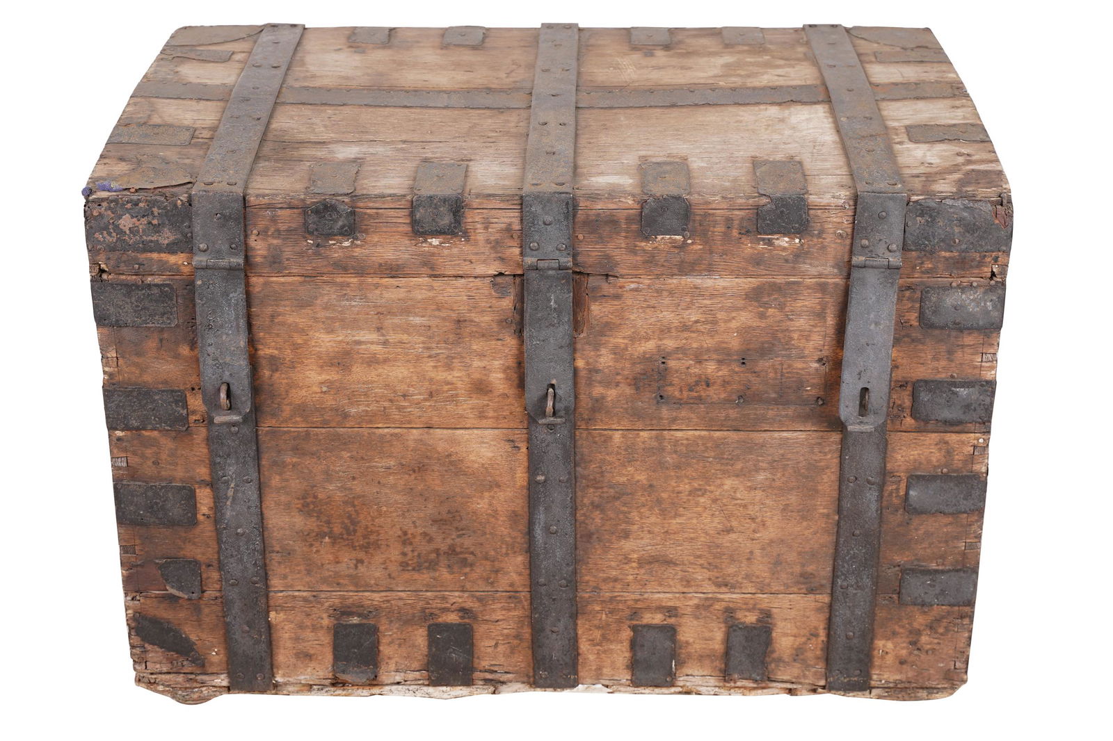 MEXICAN COLONIAL IRON-MOUNTED TRUNK (1 of 7)