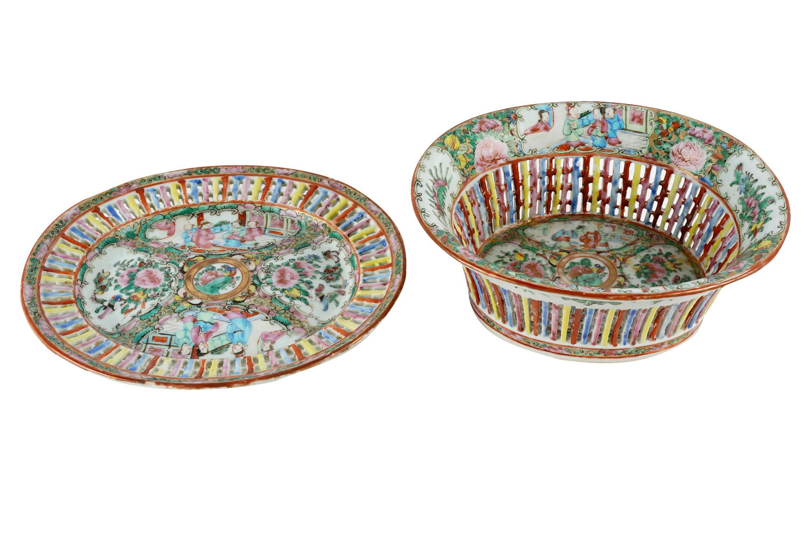 TWO CHINESE FAMILE ROSE PORCELAIN ARTICLES (1 of 10)