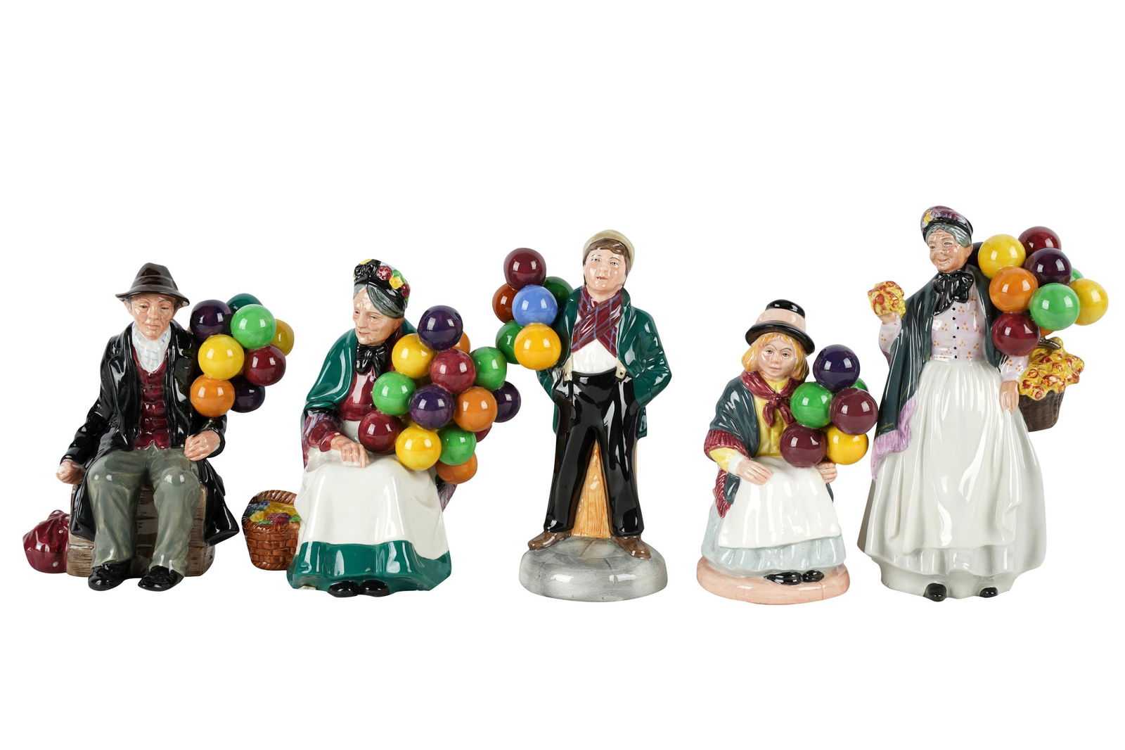 FIVE ROYAL DOULTON BALLOON FIGURES (1 of 16)