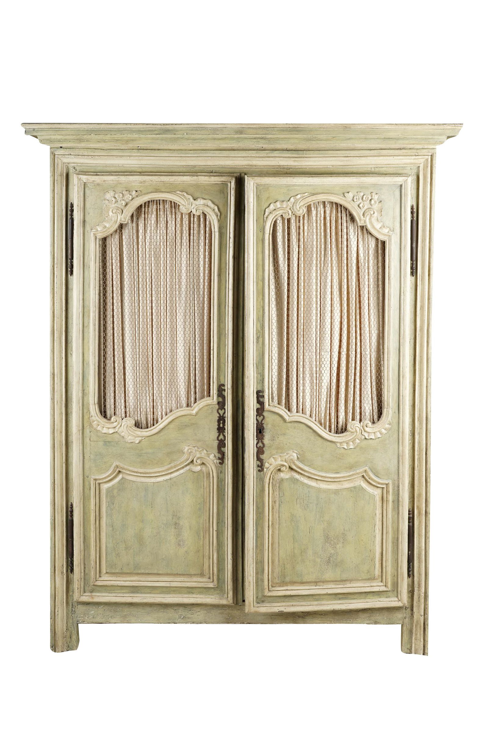 FRENCH PROVINCIAL STYLE PAINTED WOOD ARMOIRE (1 of 11)