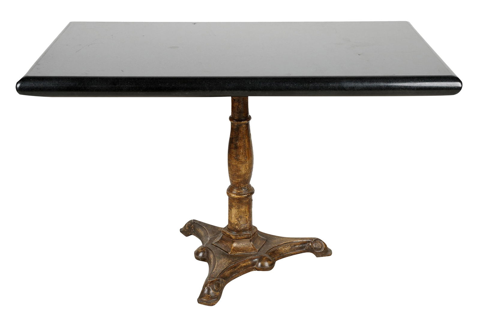 PAINTED STONE & CAST METAL PUB TABLE (1 of 8)