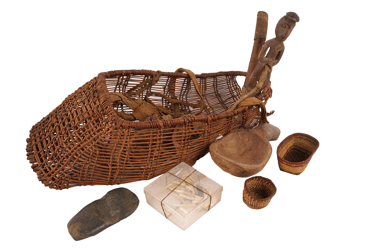 GROUP OF AMERICAN INDIAN WOVEN ITEMS (1 of 8)