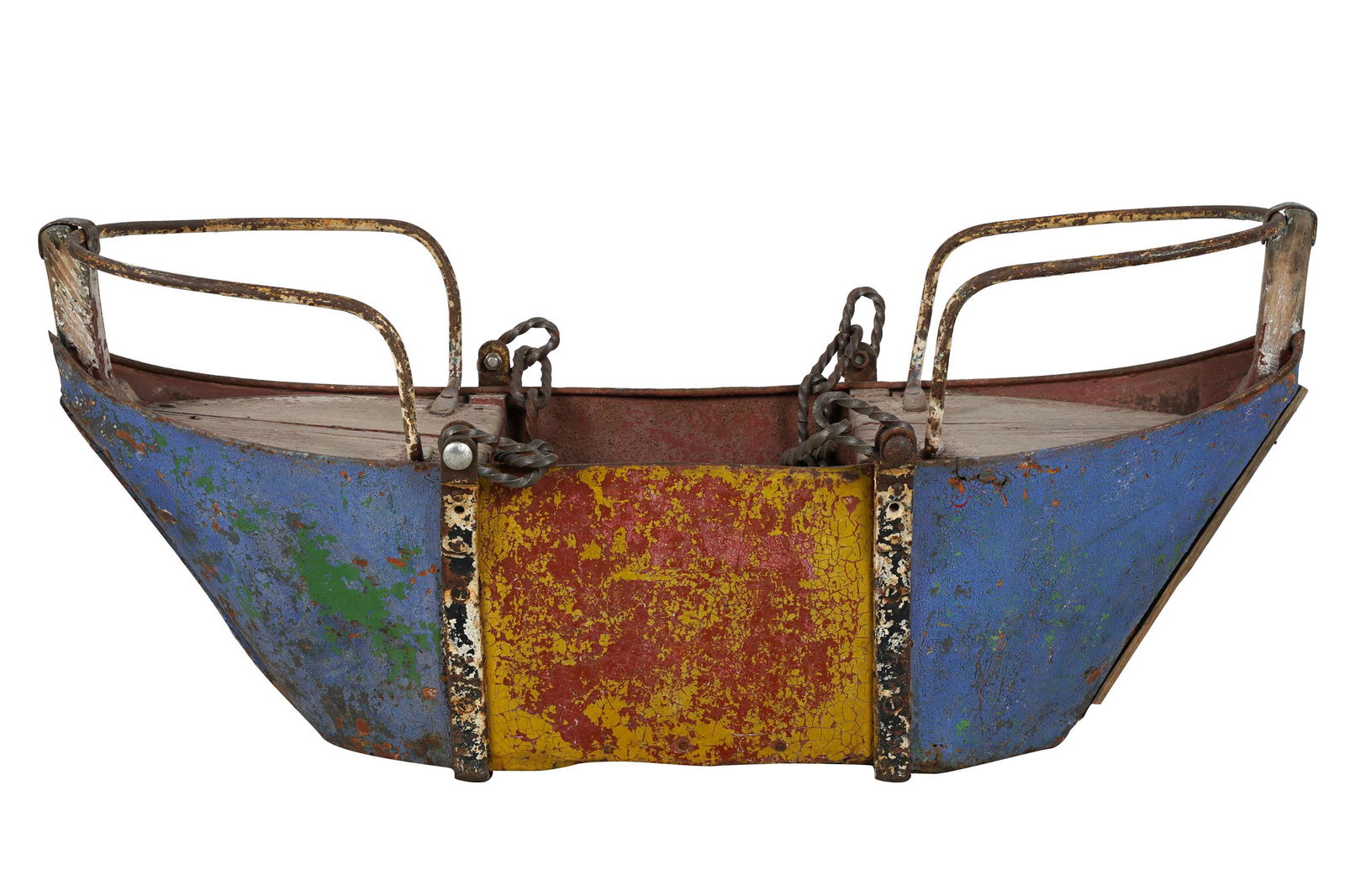 IRON AND PAINTED WOOD BOAT HANGING (1 of 10)