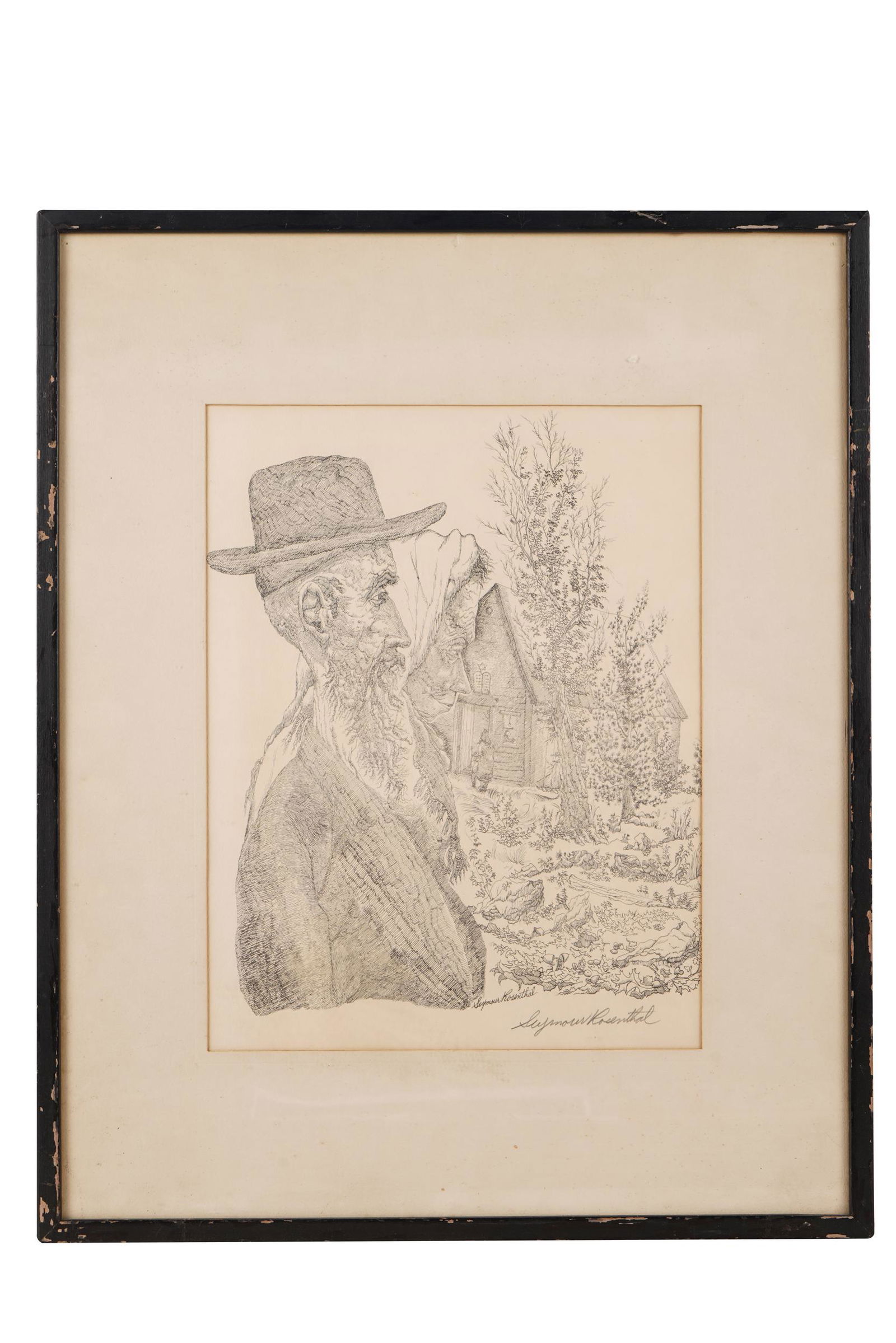 SEYMOUR ROSENTHAL (1921 - 2007): "GOING TO SHUL" (1 of 8)