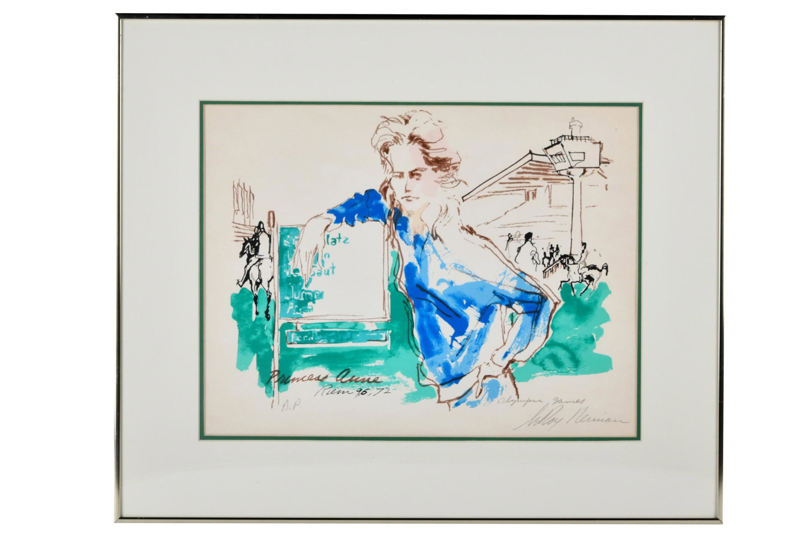 LEROY NEIMAN (1921 - 2012): "OLYMPIC GAMES": artist proof, signed lower right 13 x 17 inches sight; 20 x 24 frame