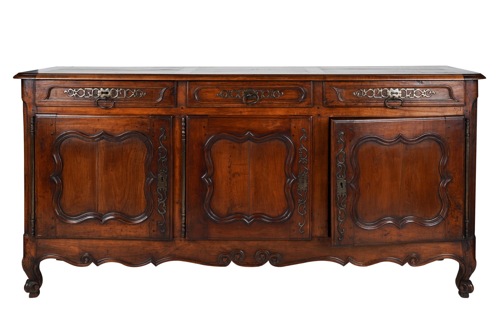 LOUIS XV PROVINCIAL CARVED WALNUT BUFFET (1 of 12)