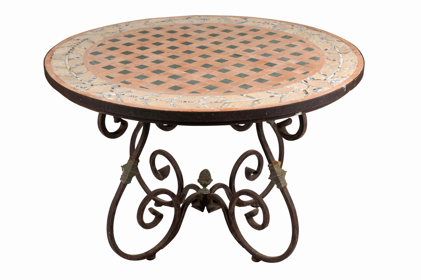 ROUND IRON & TILE TABLE (1 of 9)