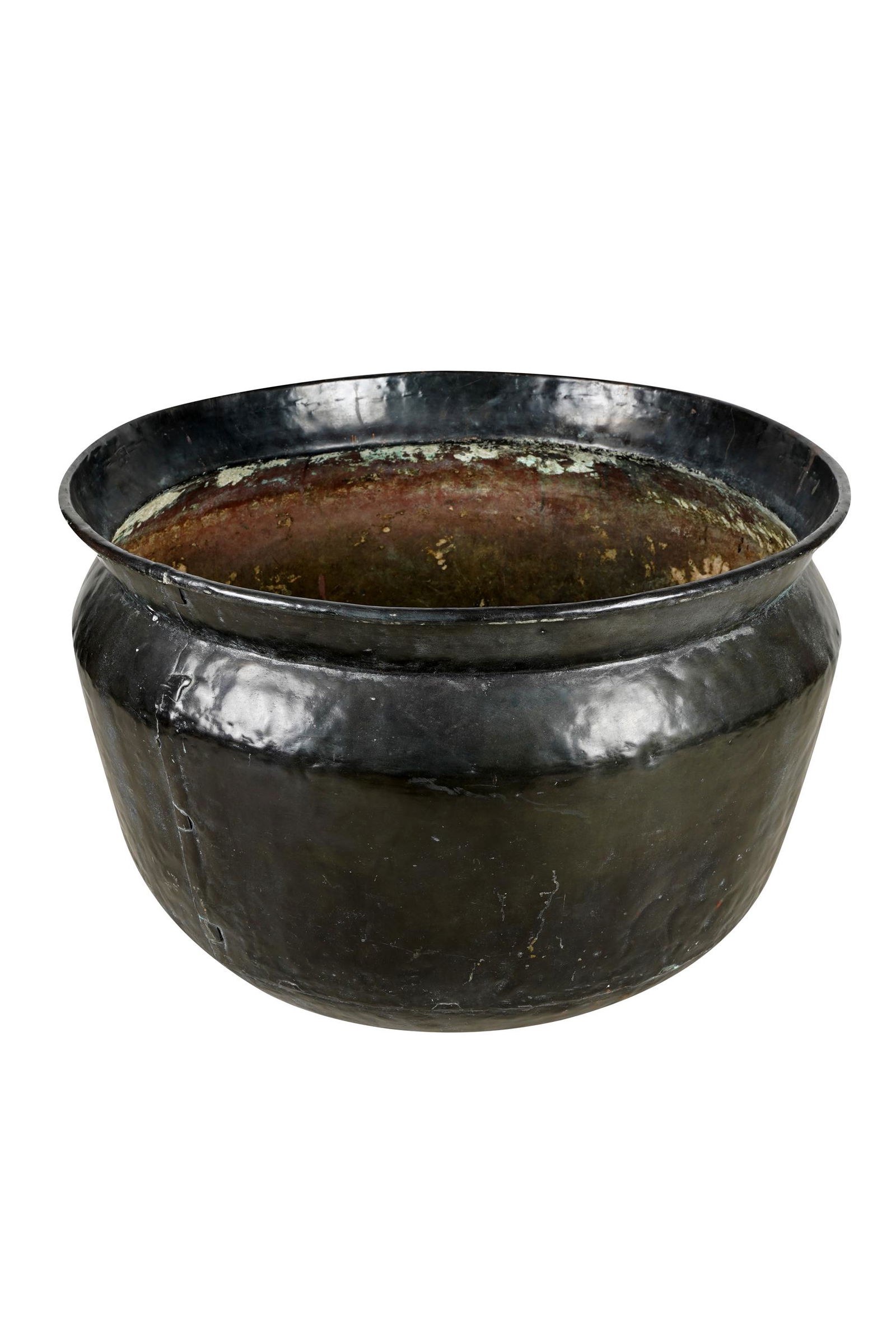 LARGE HAMMERED METAL PLANTER (1 of 7)