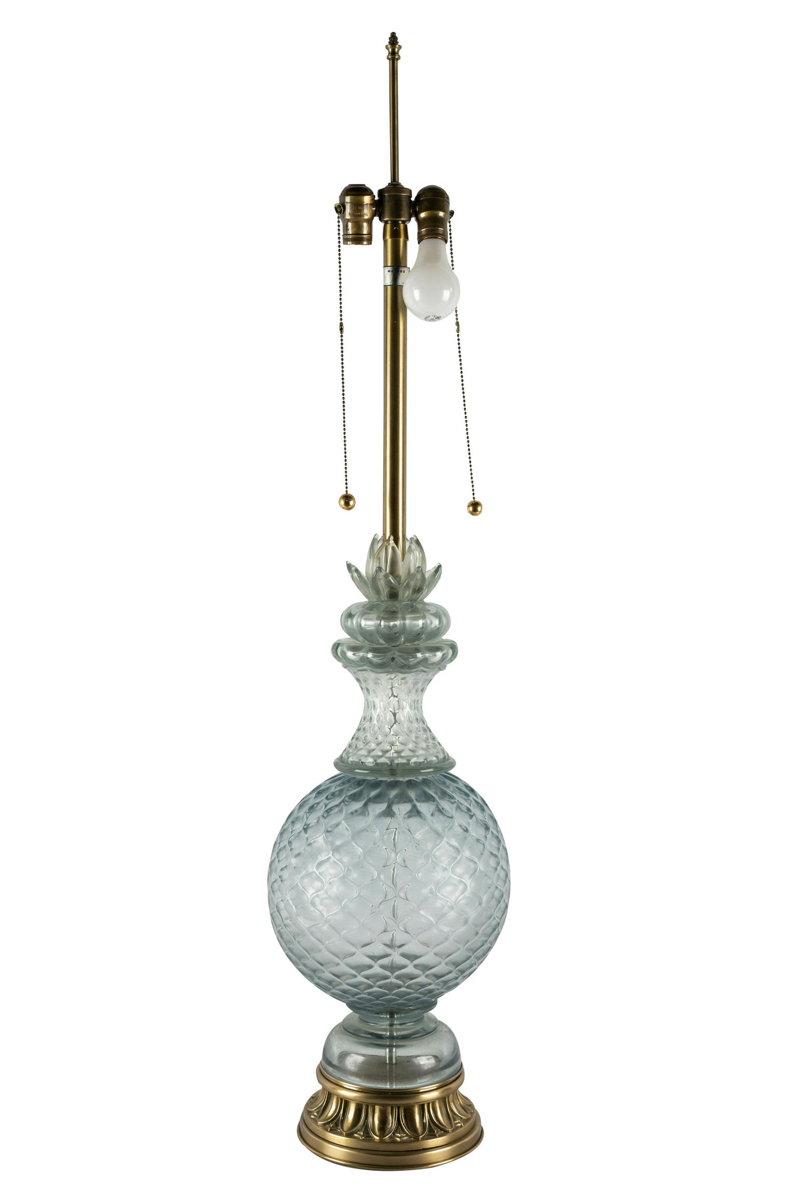 MARBRO MOLDED GLASS PINEAPPLE LAMP (1 of 8)