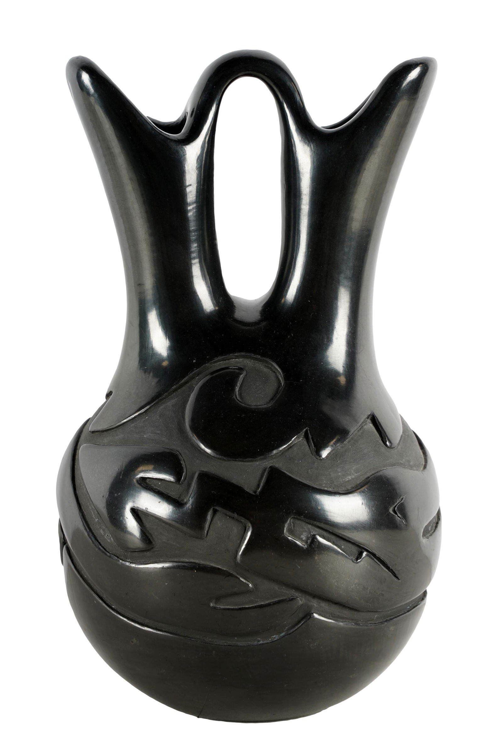 MIDA TAFOYA (B. 1931): BLACKWARE WEDDING VASE (1 of 6)