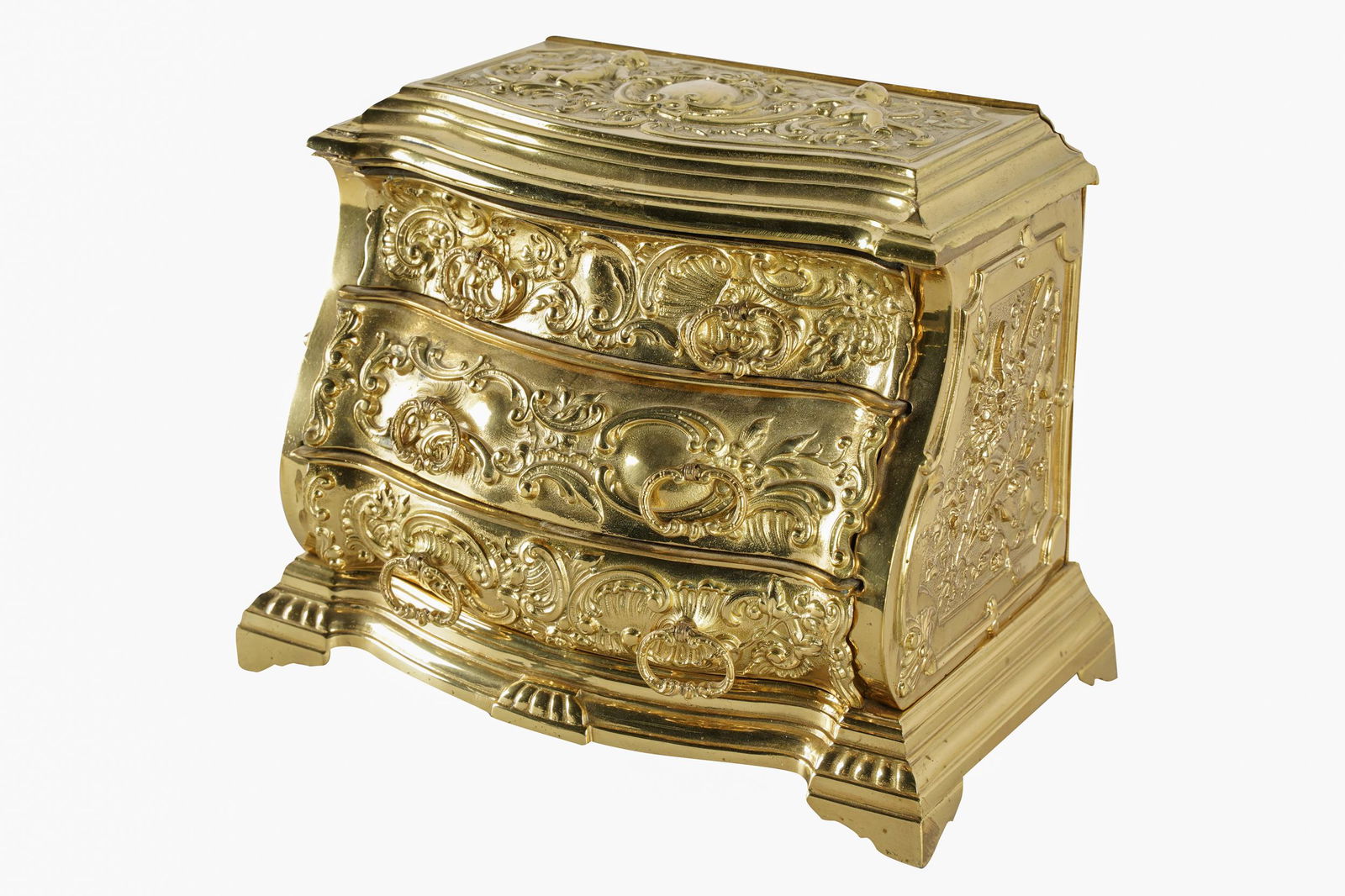 FRENCH BRONZE JEWELRY CHEST (1 of 9)