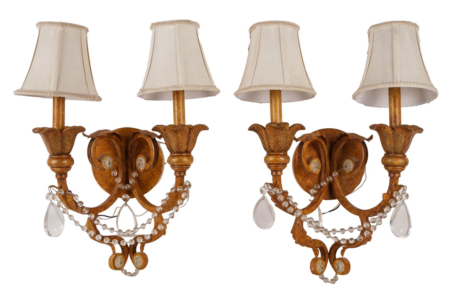 PAIR OF TWO-LIGHT SCONCES (1 of 11)